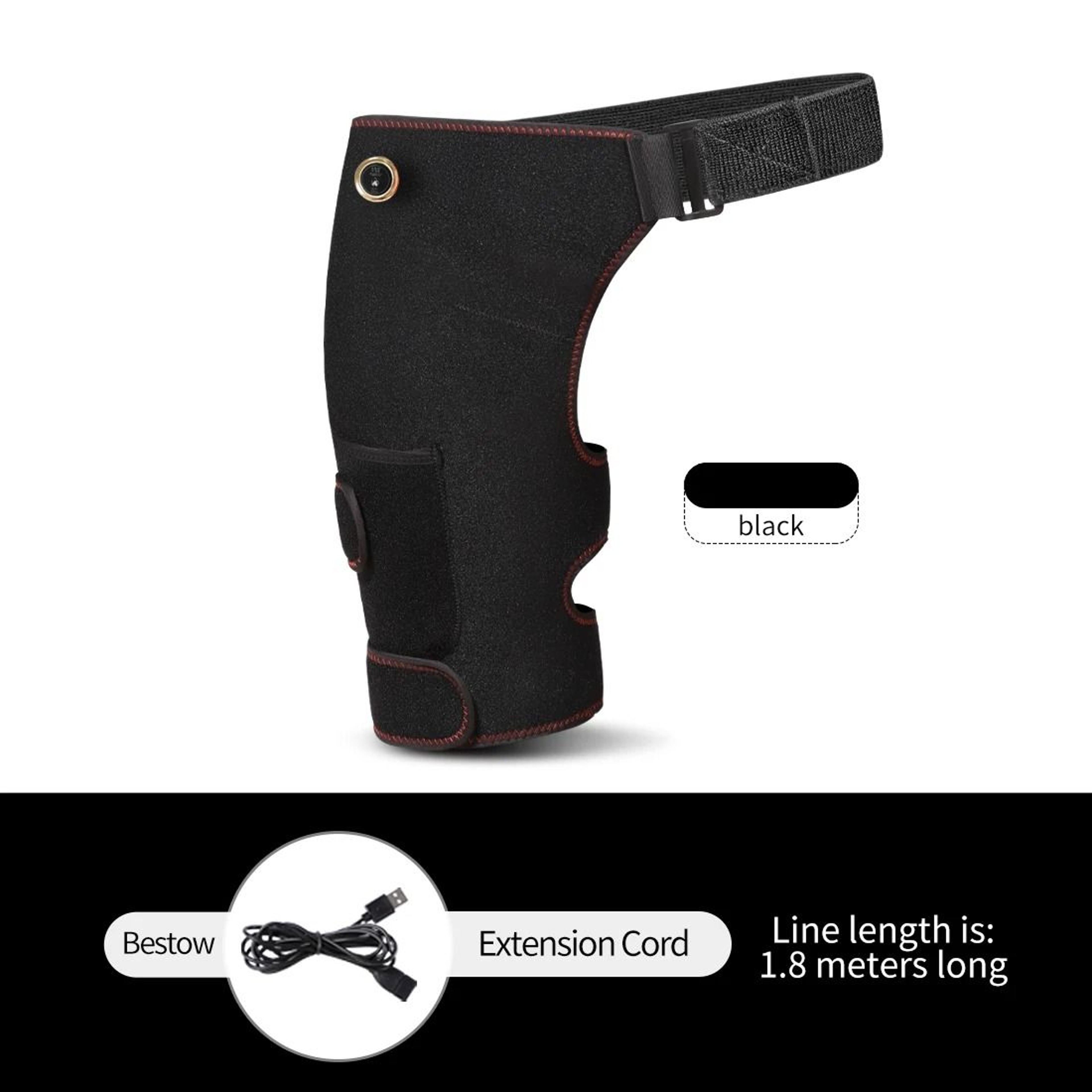 Cordless Heated Hip Brace With Massager For Lower Back And Sciatica Support 1