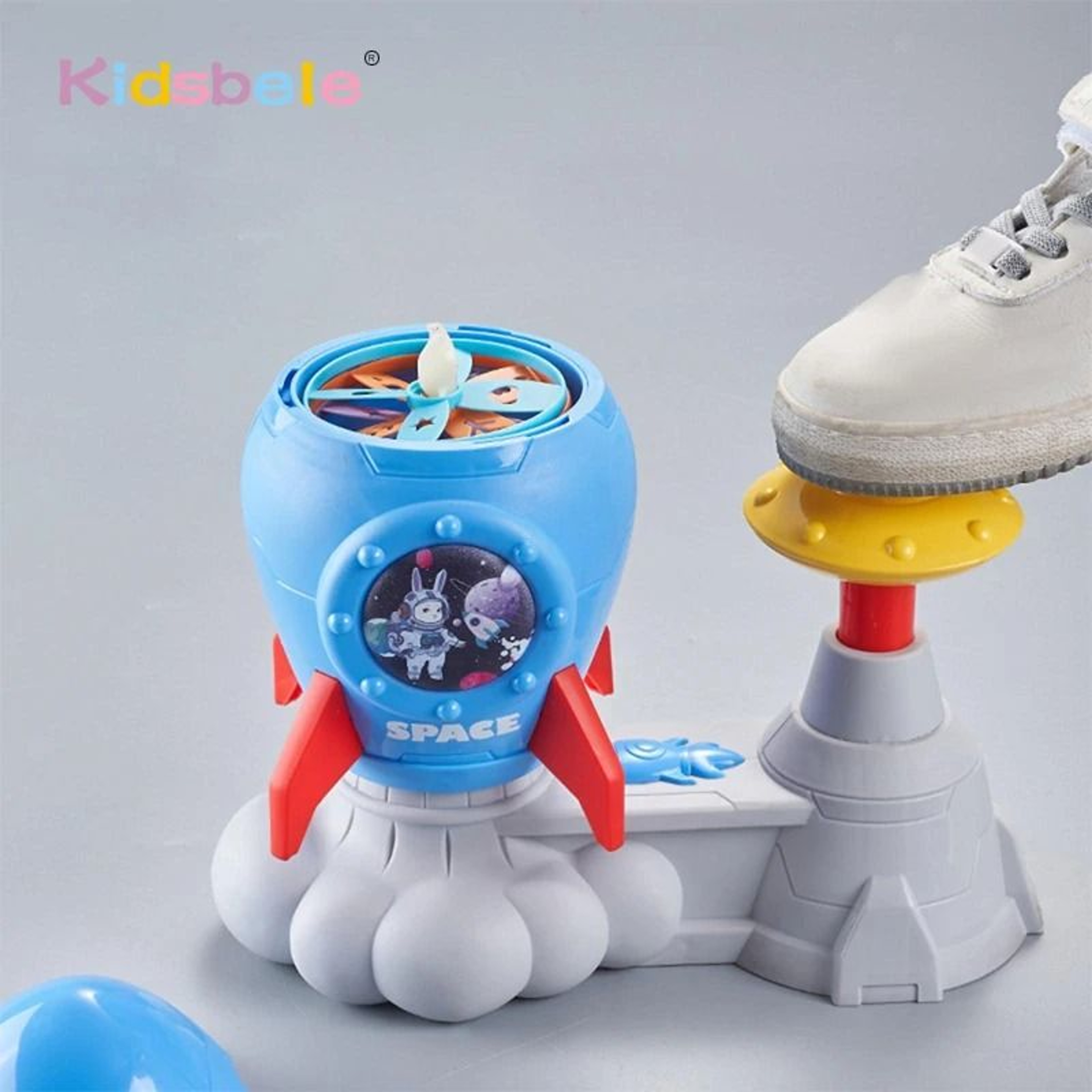 Rocket Butterfly Catching Game Foot Pedal Launcher Toy For Kids 0