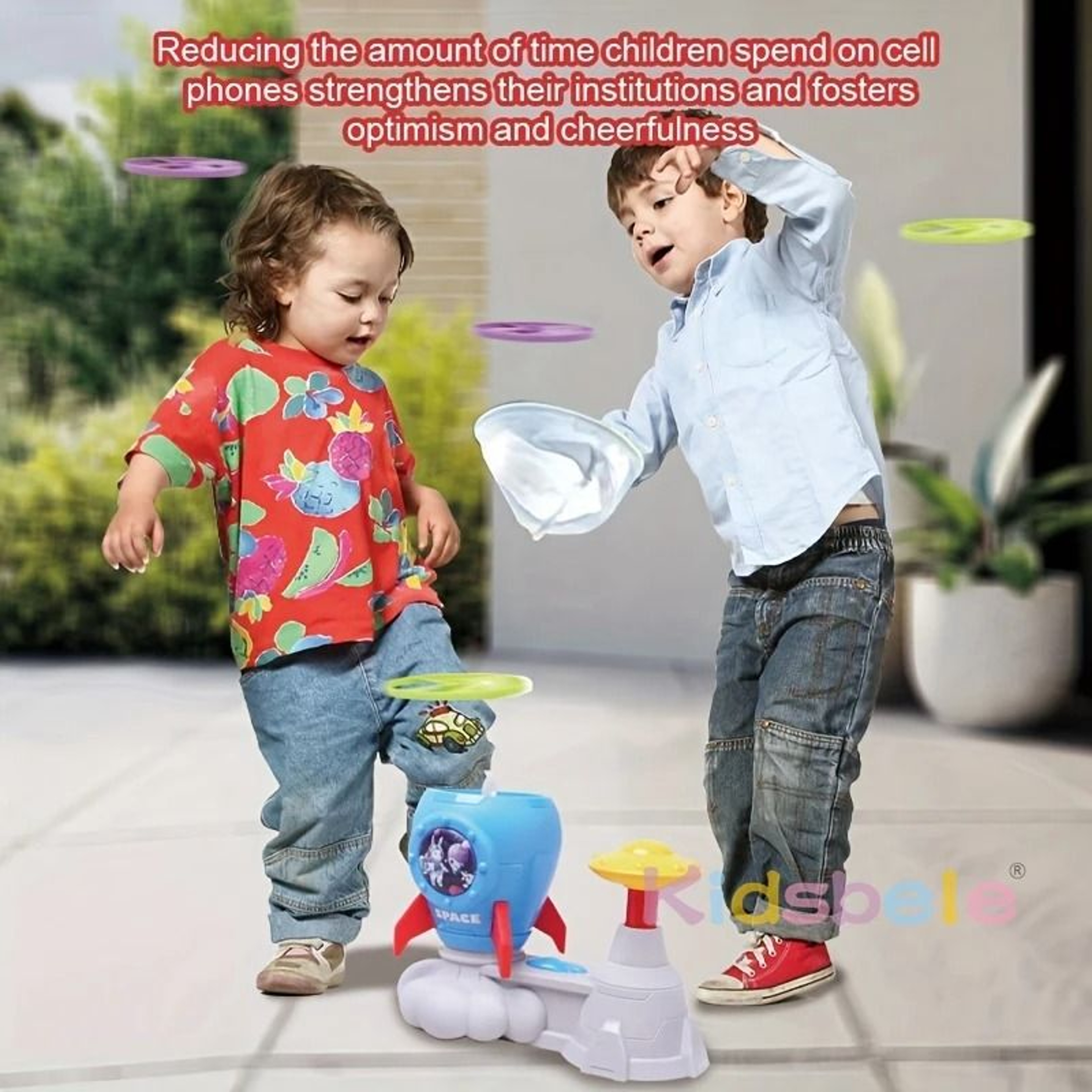 Rocket Butterfly Catching Game Foot Pedal Launcher Toy For Kids 2
