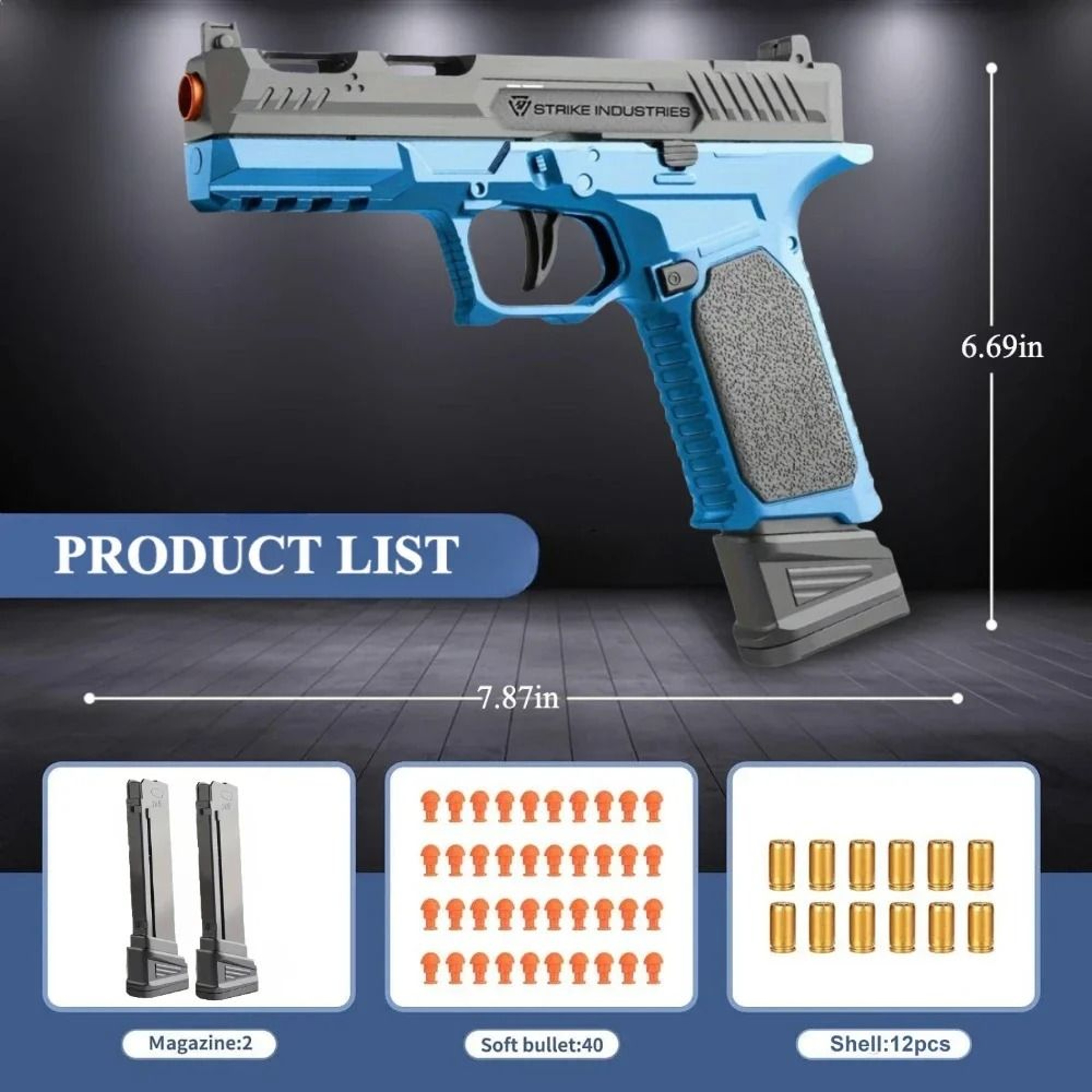 SIG17 Shell Ejecting Soft Bullet Toy Pistol With Blowback Action 12