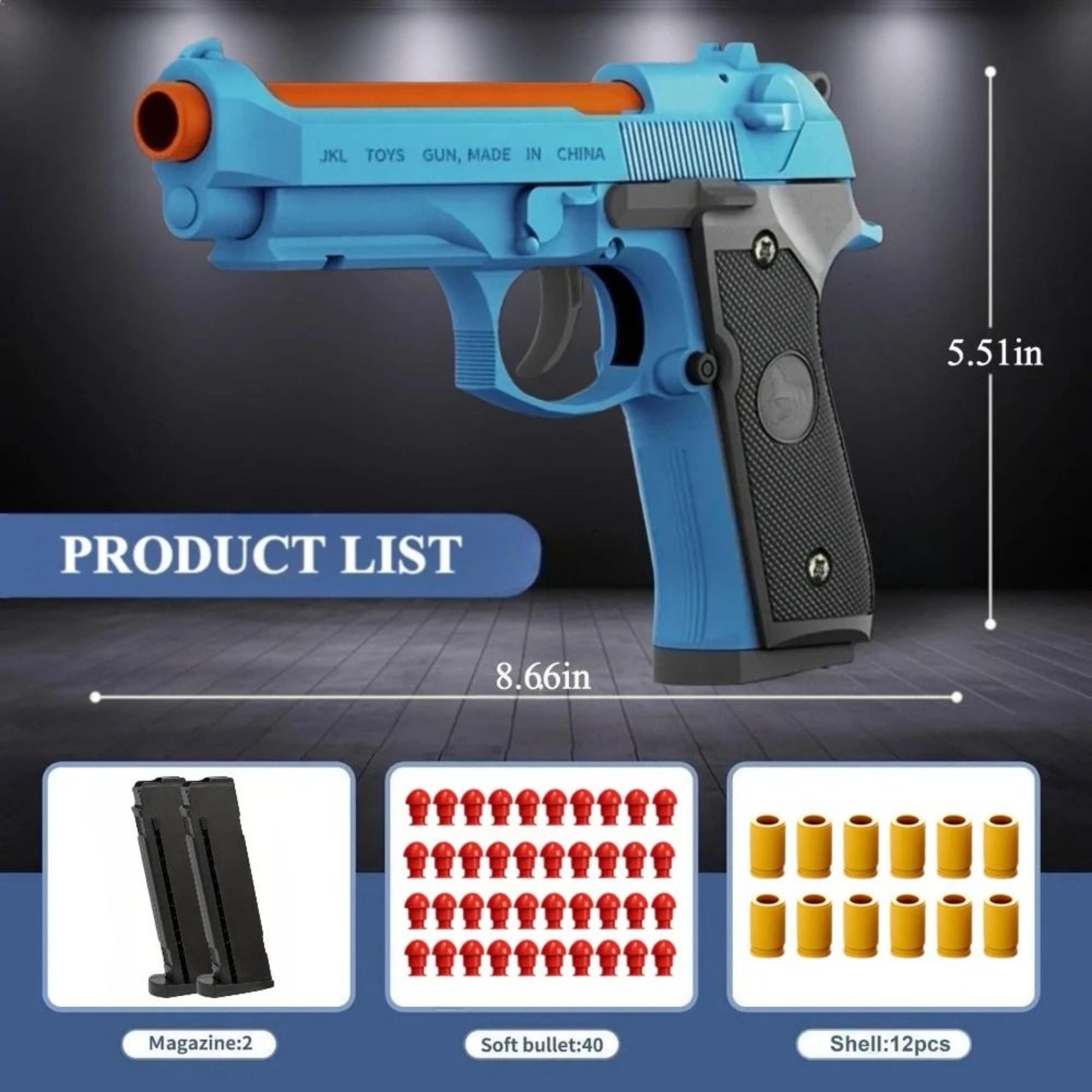 SIG17 Shell Ejecting Soft Bullet Toy Pistol With Blowback Action 5
