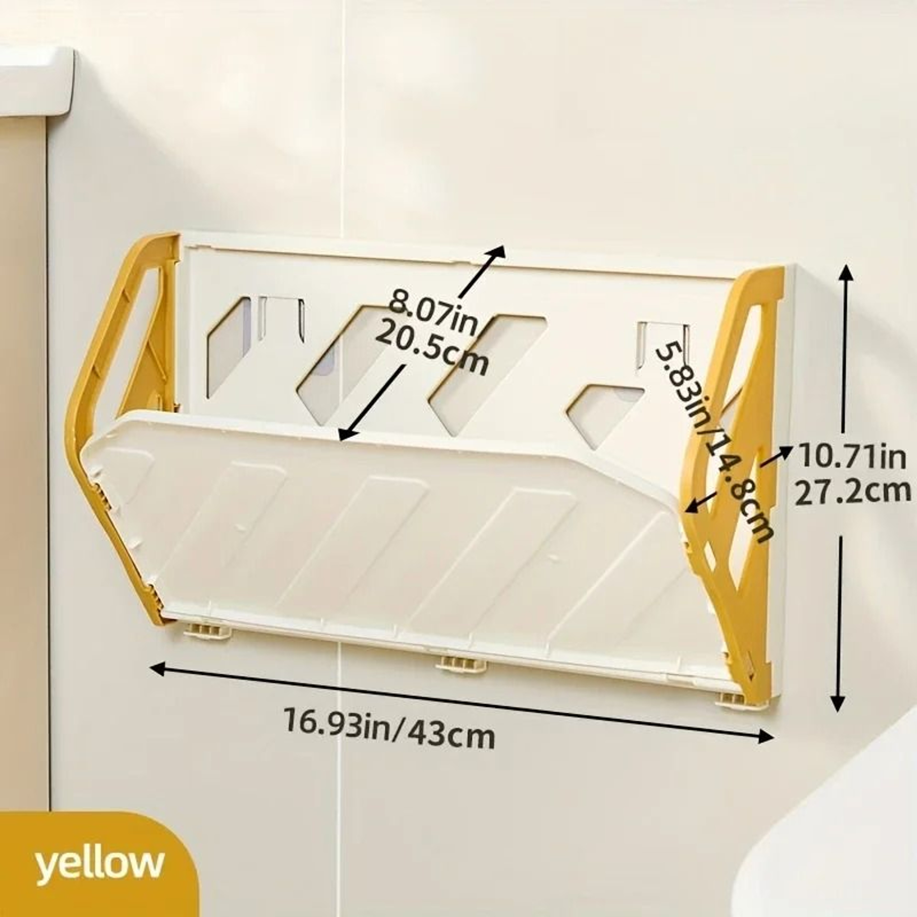 Wall Mounted Foldable Shoe Rack With Hidden Storage Shelf 2