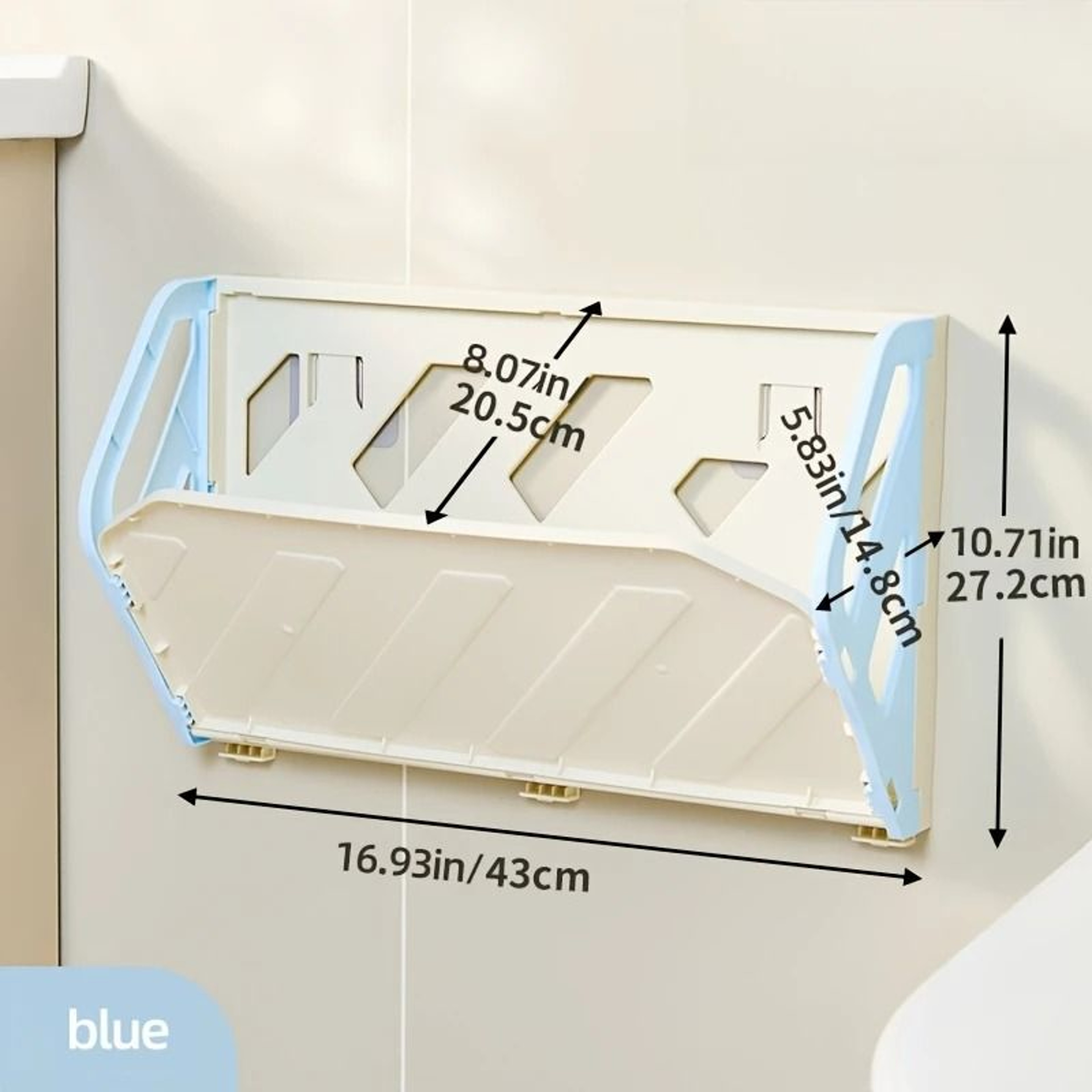 Wall Mounted Foldable Shoe Rack With Hidden Storage Shelf 3