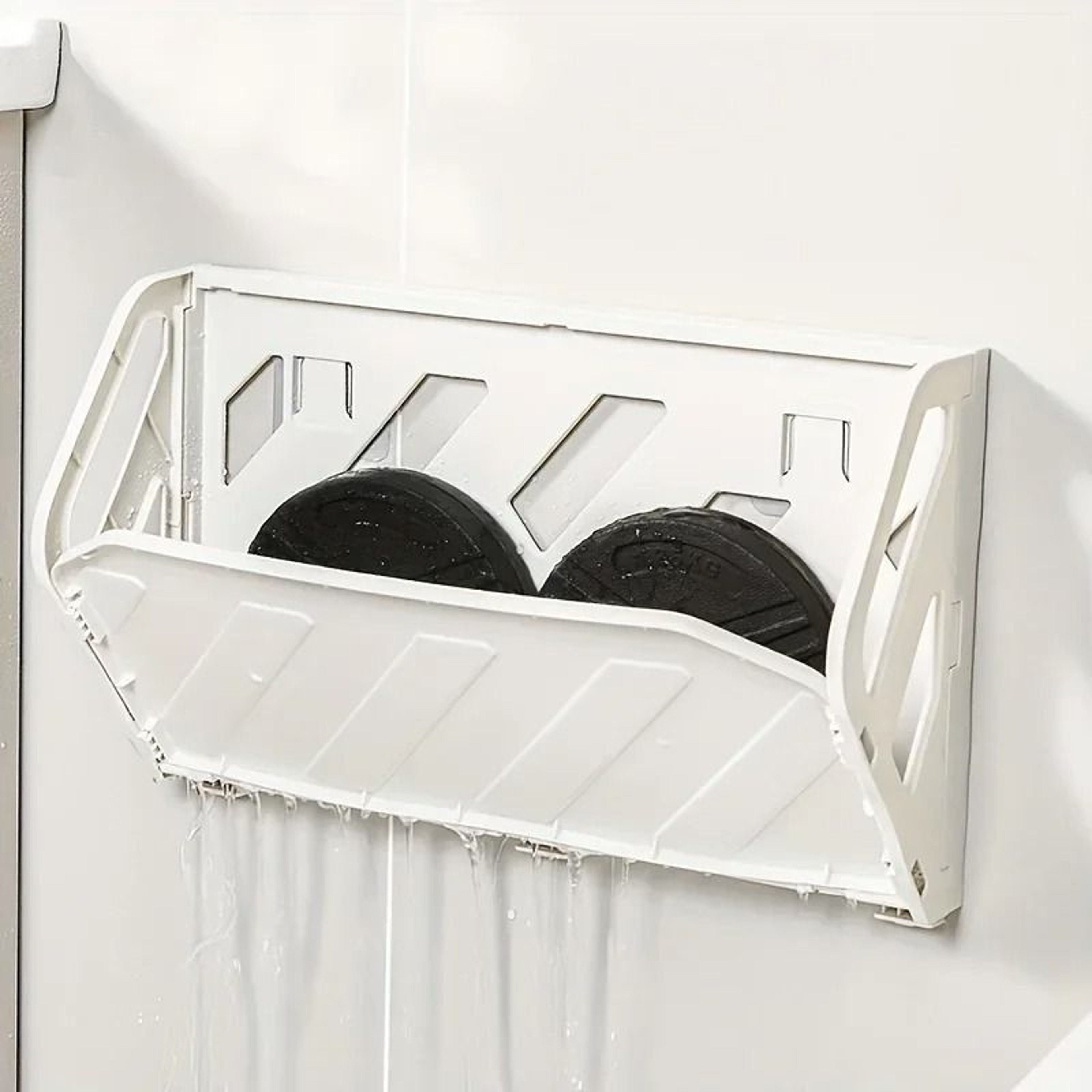 Wall Mounted Foldable Shoe Rack With Hidden Storage Shelf 9