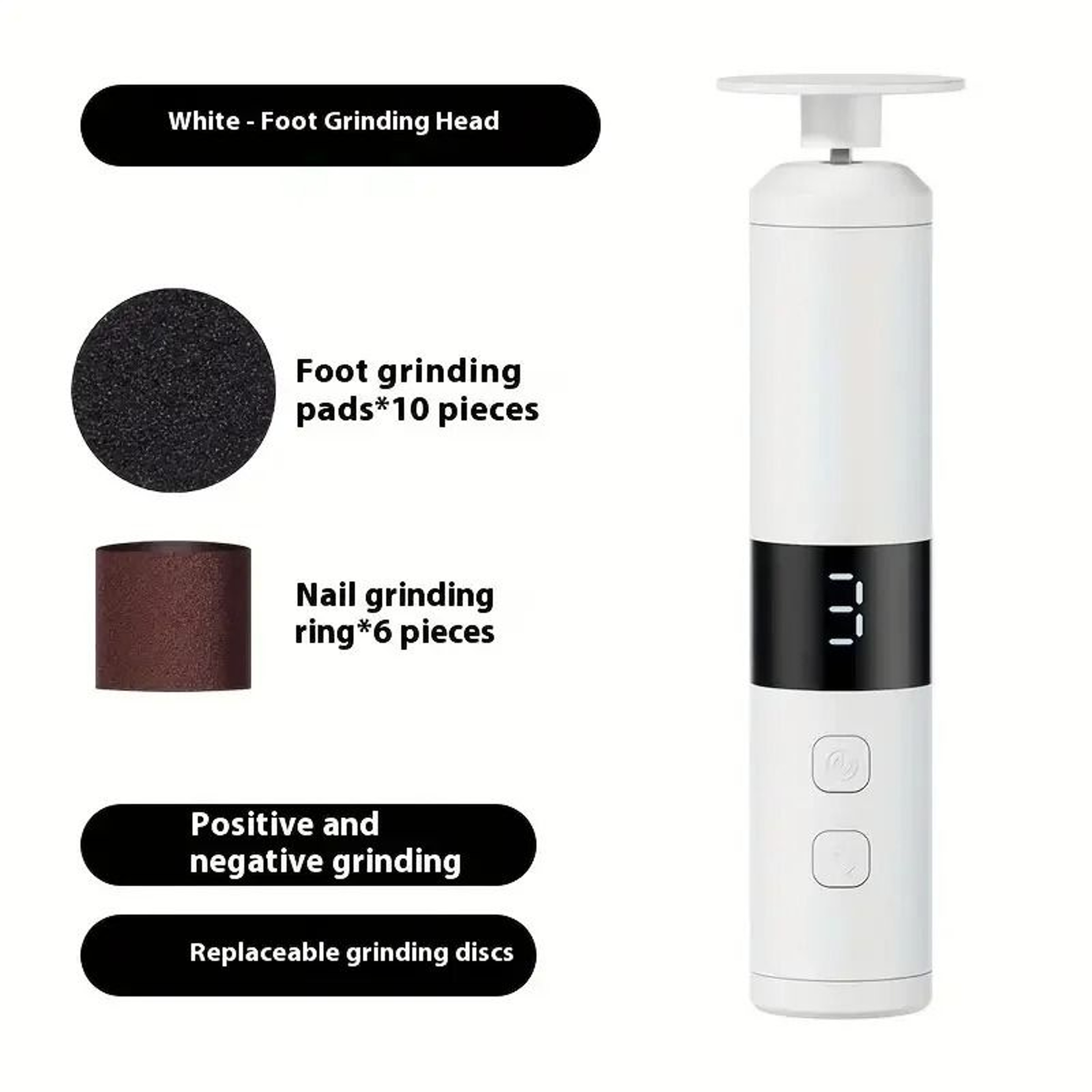 Rechargeable Electric Nail Drill Kit With LCD Display And 16 Heads 2