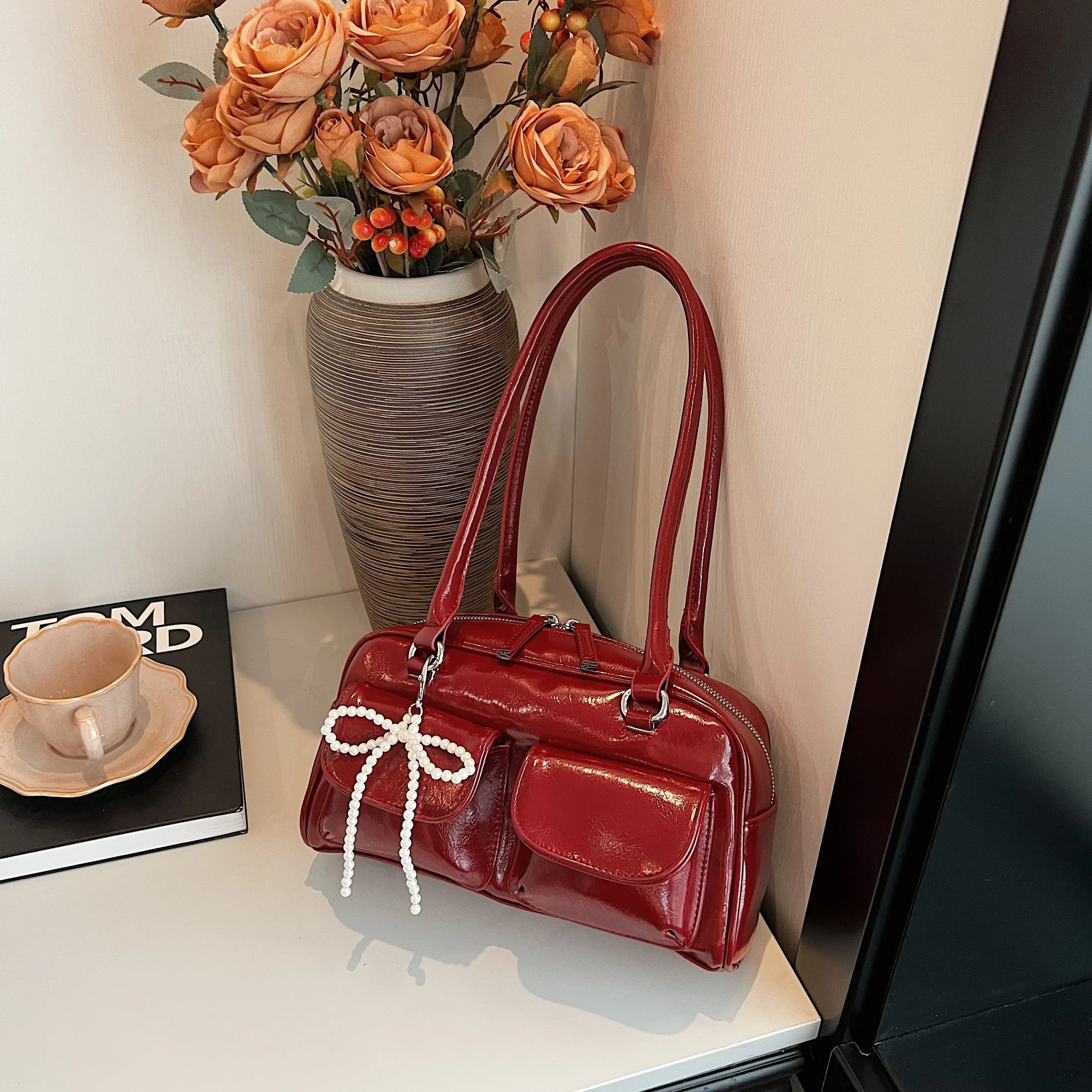 Korean Style Underarm Bow Shoulder Bag For Women 0