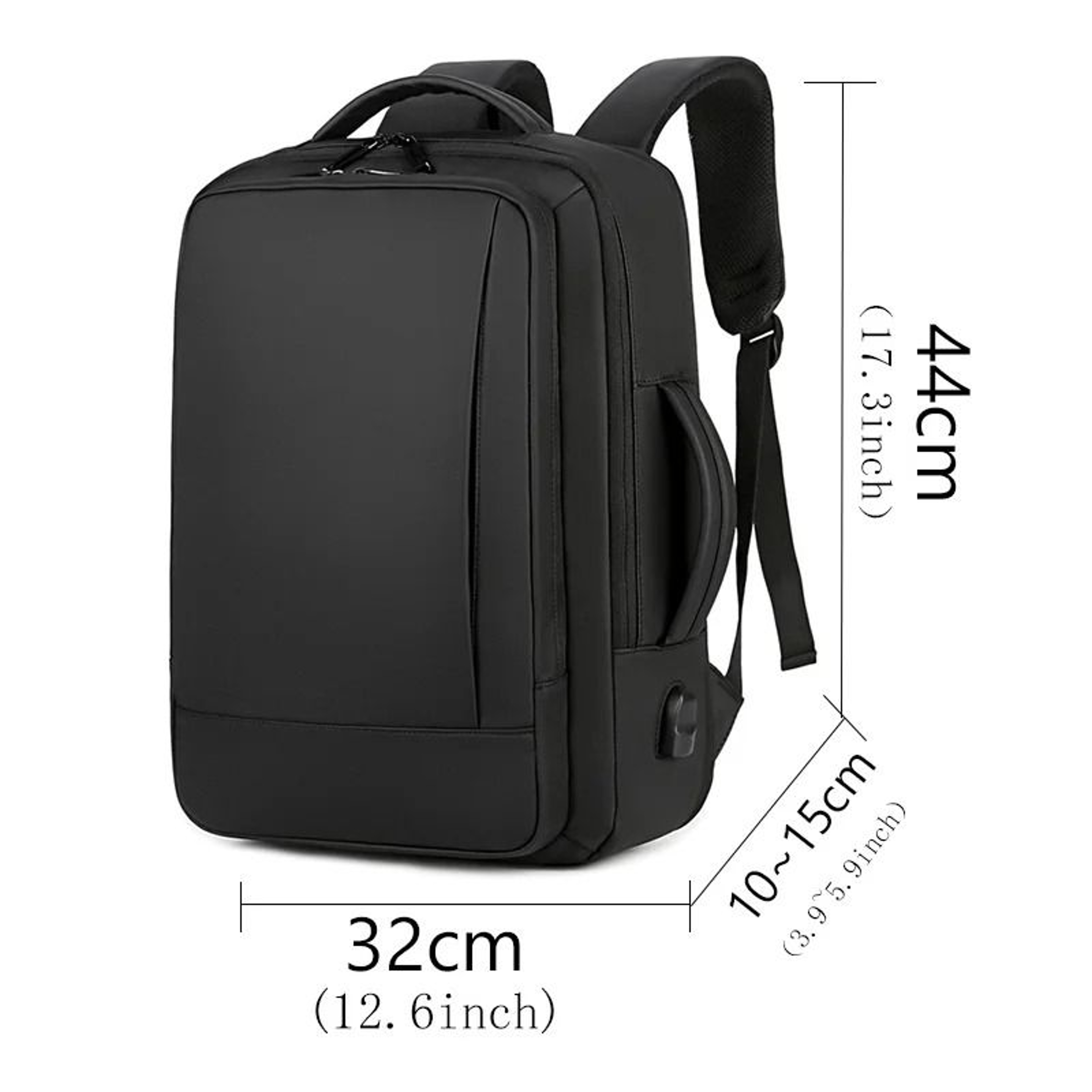 Expandable Waterproof Business Travel Backpack With USB Charging Port 5