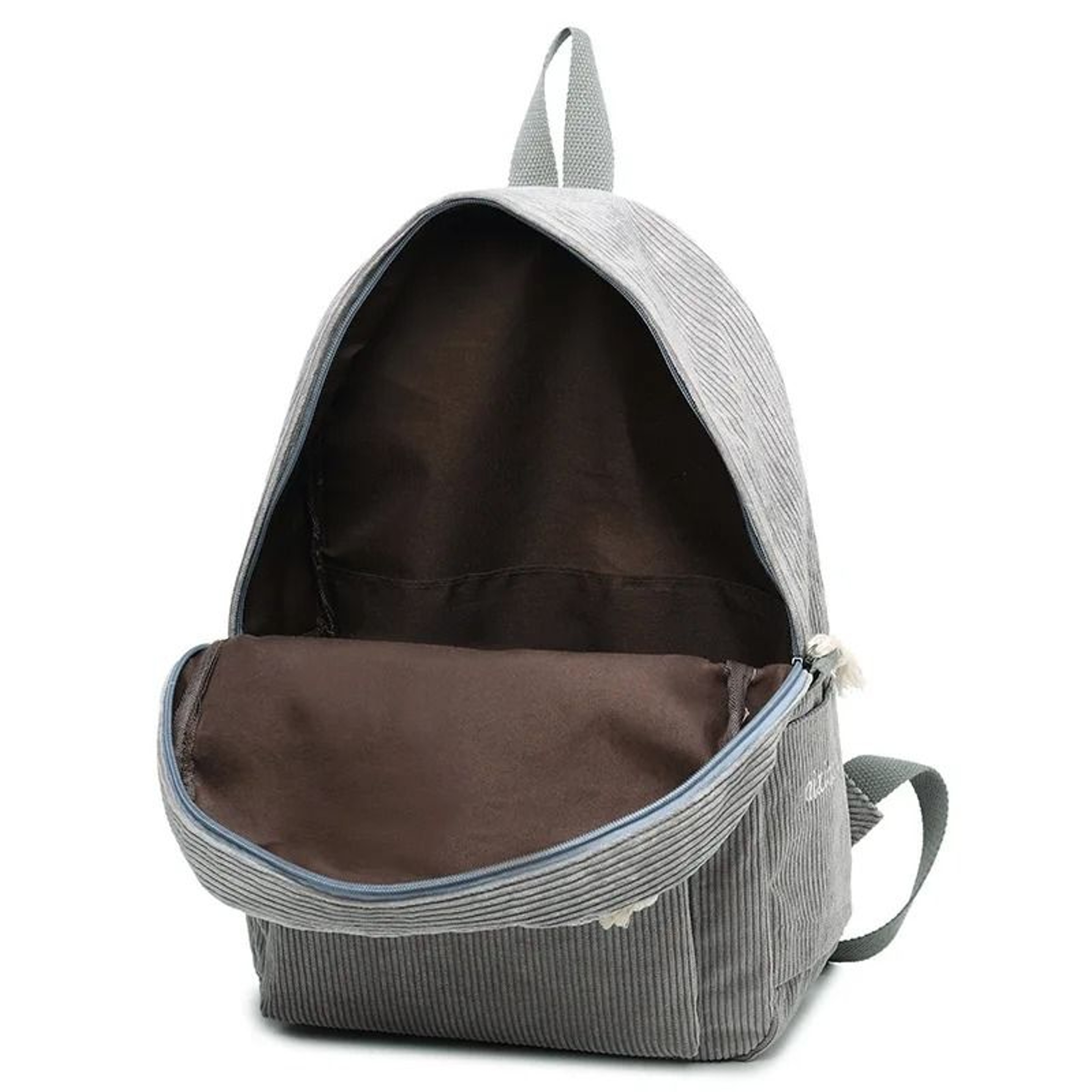 Corduroy School Backpack Anti Theft Casual Campus Bag For Teens 6