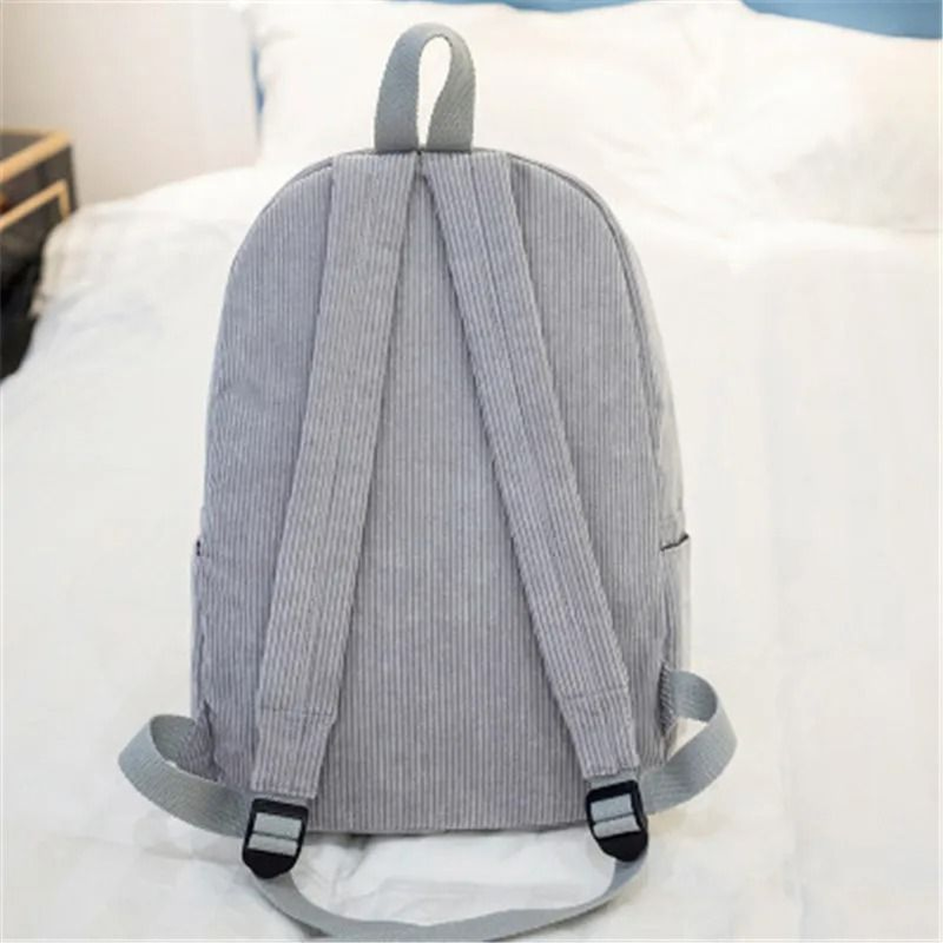 Corduroy School Backpack Anti Theft Casual Campus Bag For Teens 8