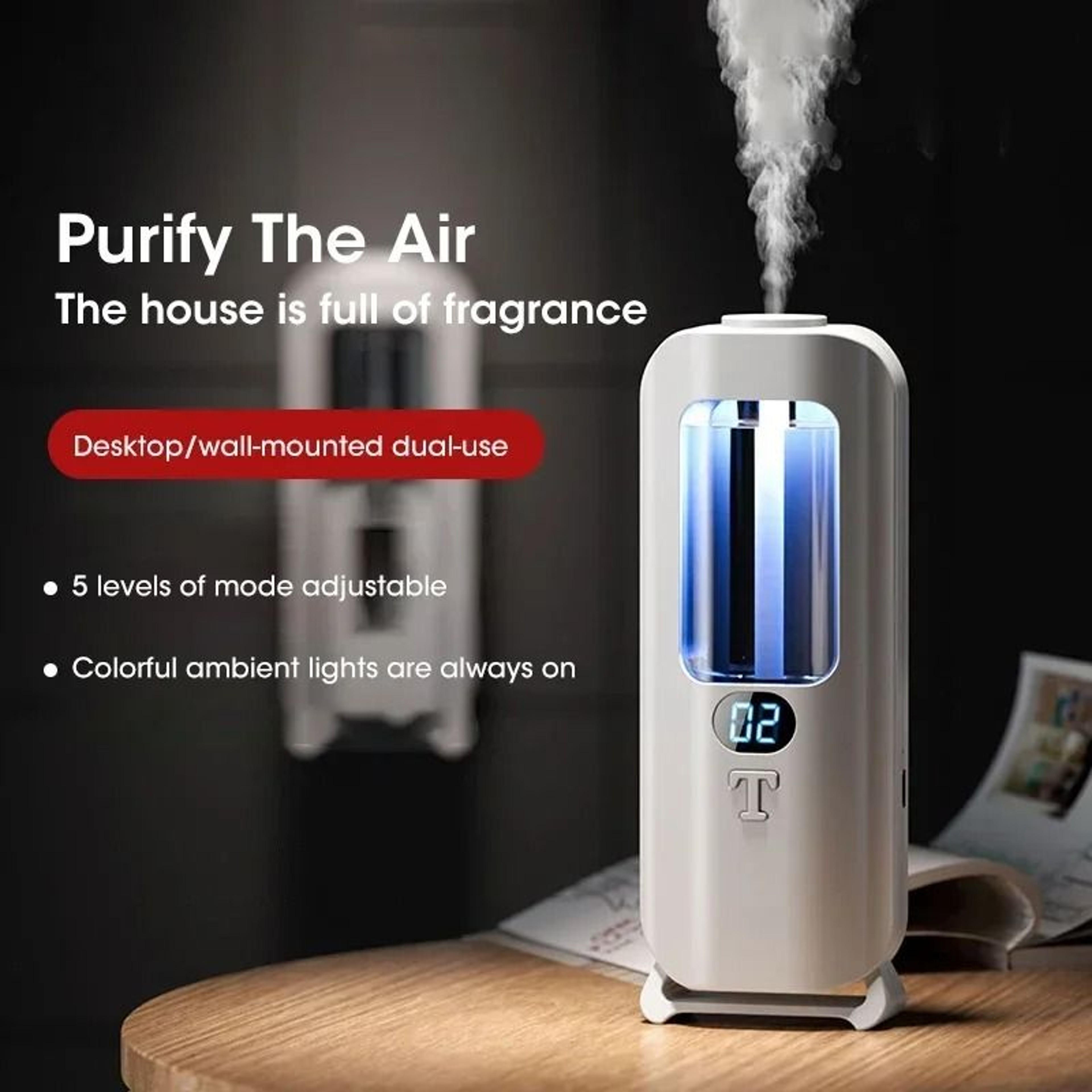 AromaFlow Rechargeable Essential Oil Diffuser Portable Aromatic Diffuser For Home And Car With 5 Fr 6