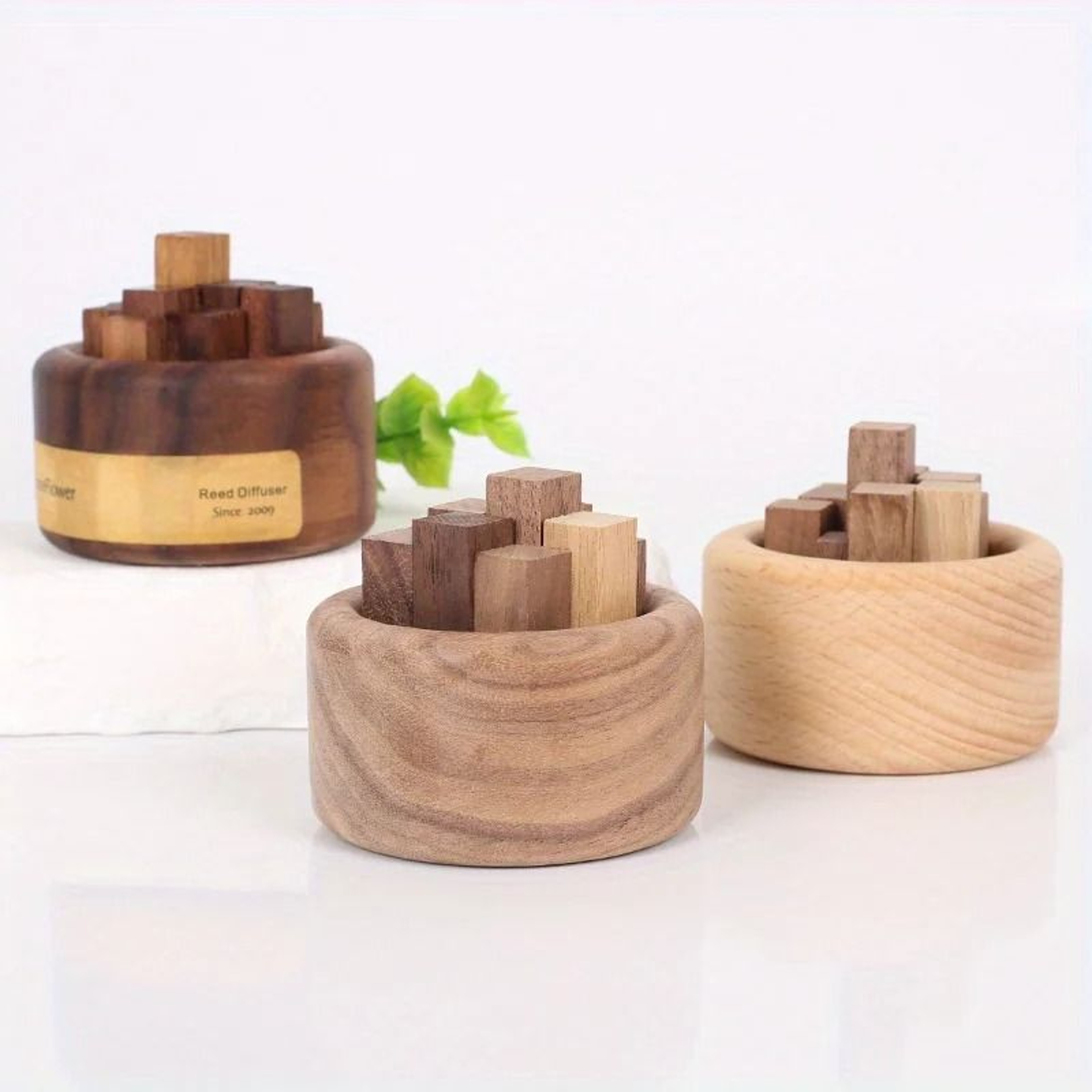 Natural Wood Essential Oil Diffuser Beech And Walnut Aromatherapy Fragrance Diffuser Decorative Aro 6