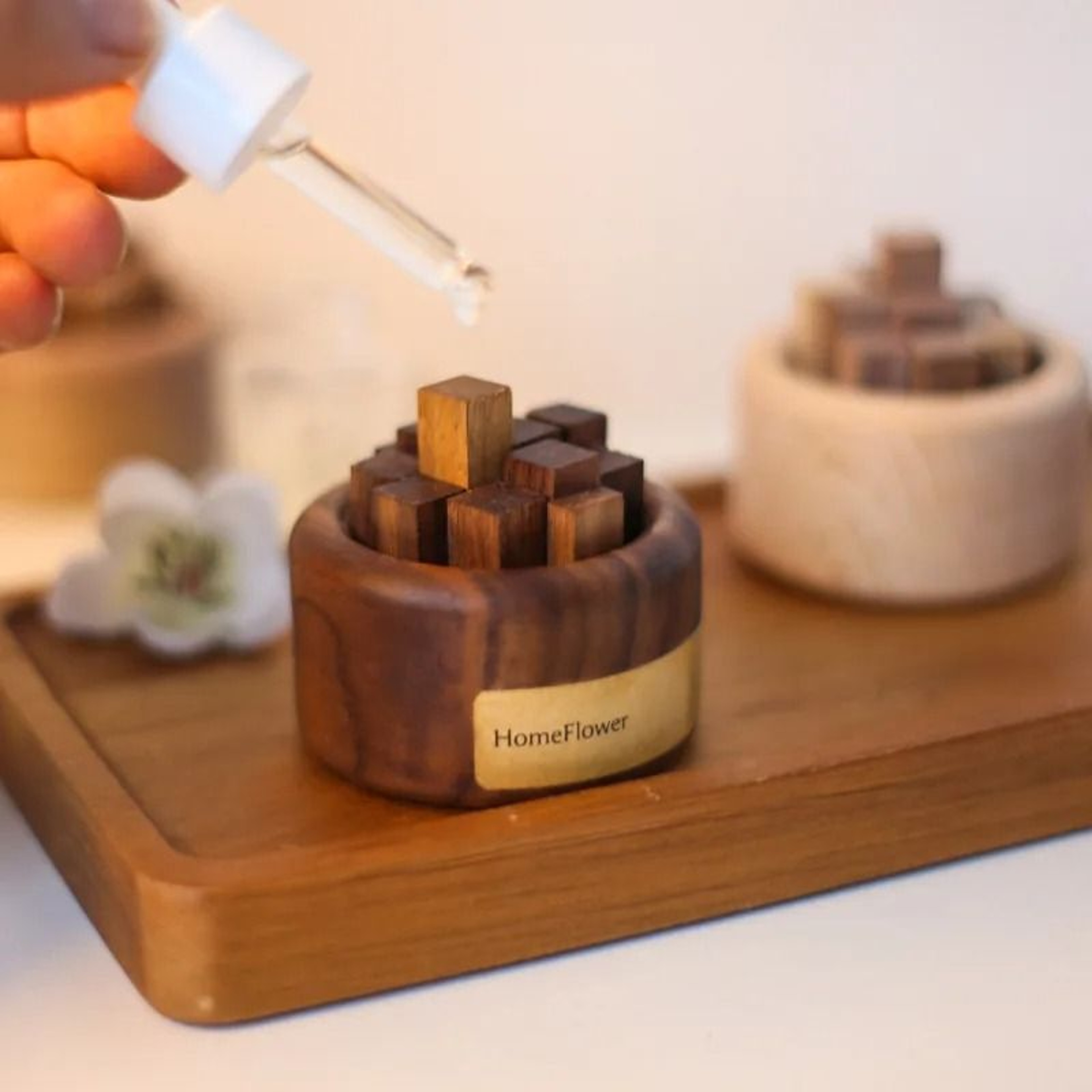 Natural Wood Essential Oil Diffuser Beech And Walnut Aromatherapy Fragrance Diffuser Decorative Aro 8