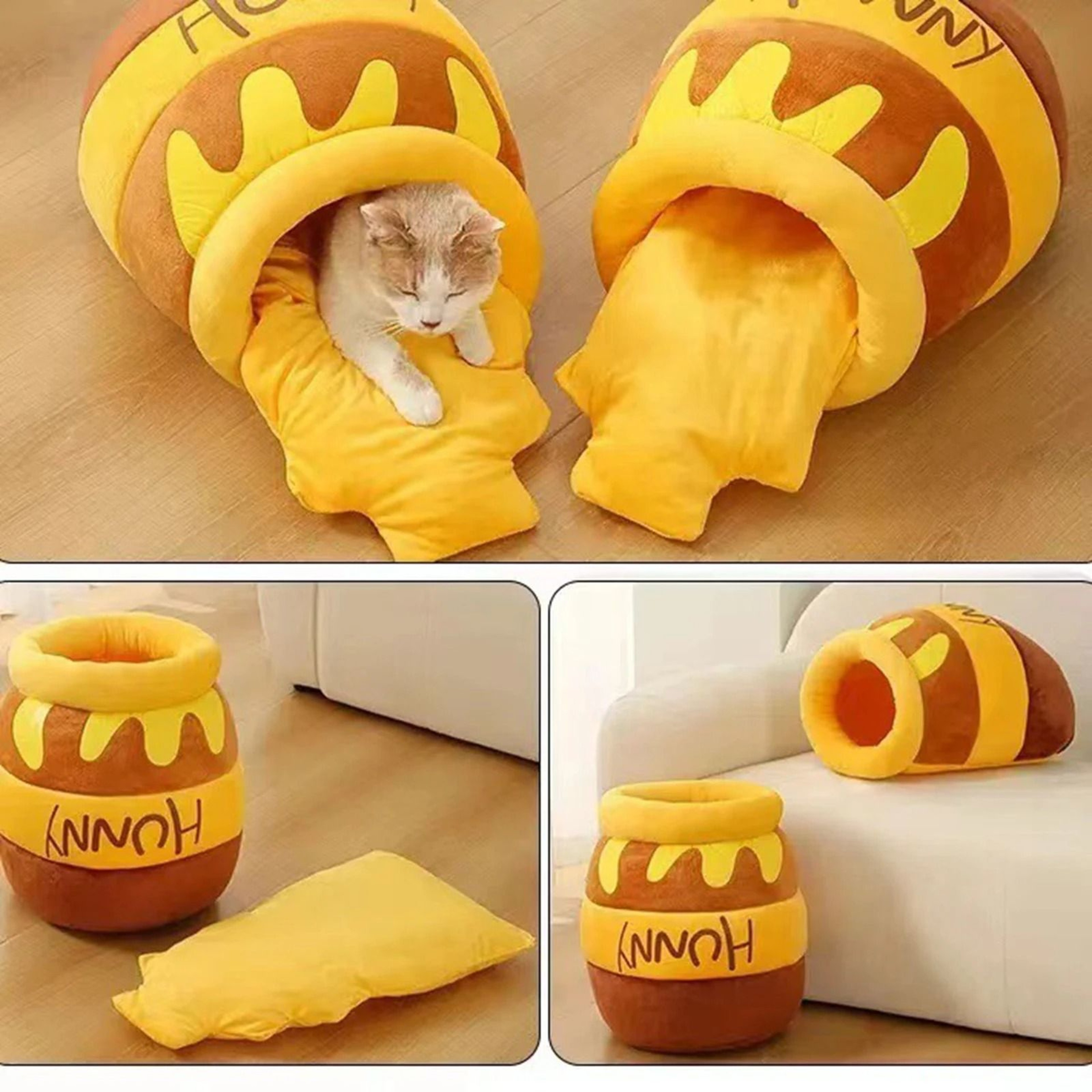 Cozy Cat Cave Bed Soft Cat Bed House With Removable Cushion And Non Slip Base 4
