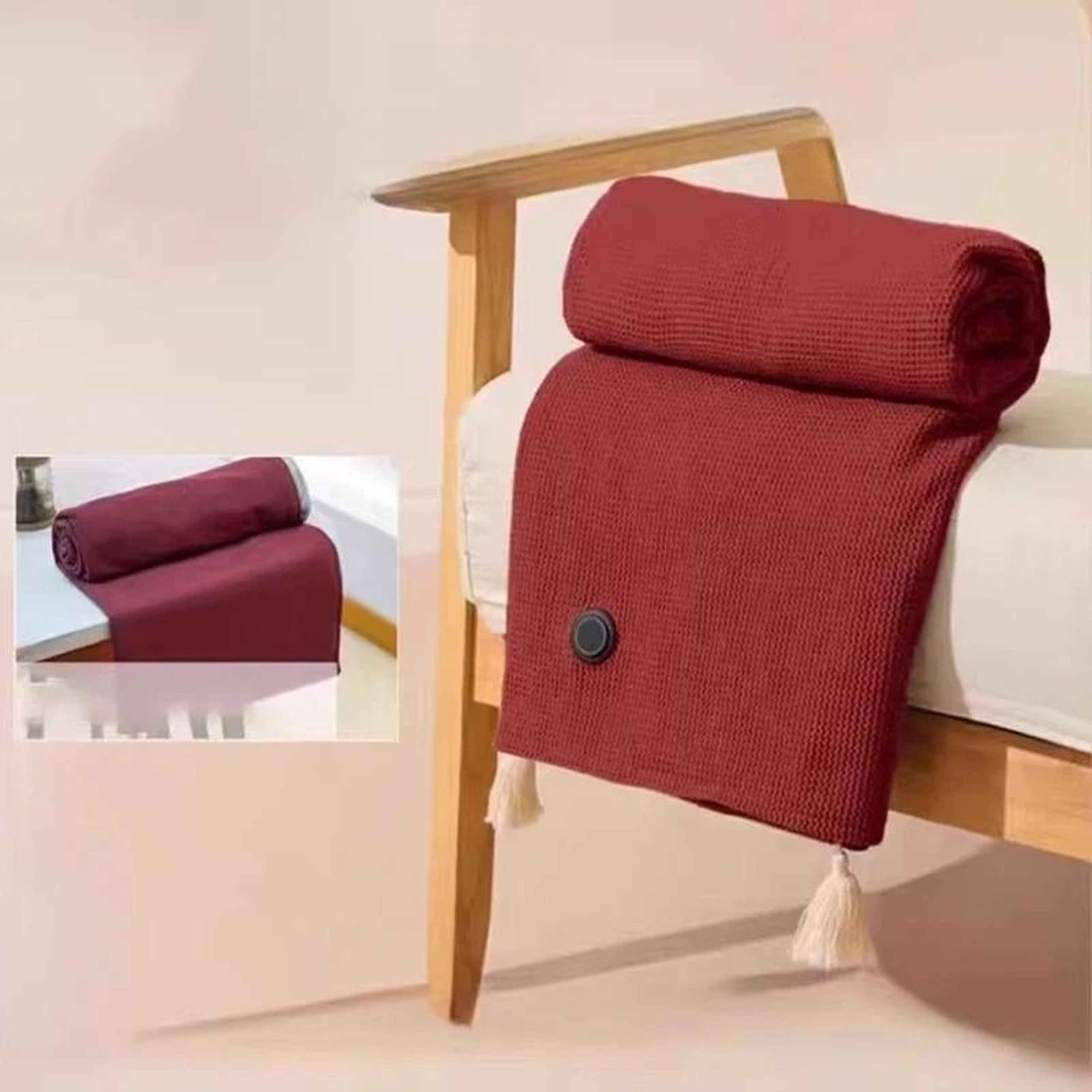 Portable USB Electric Blanket FastHeating Washable Warm Shawl For Home Office  Camping 1