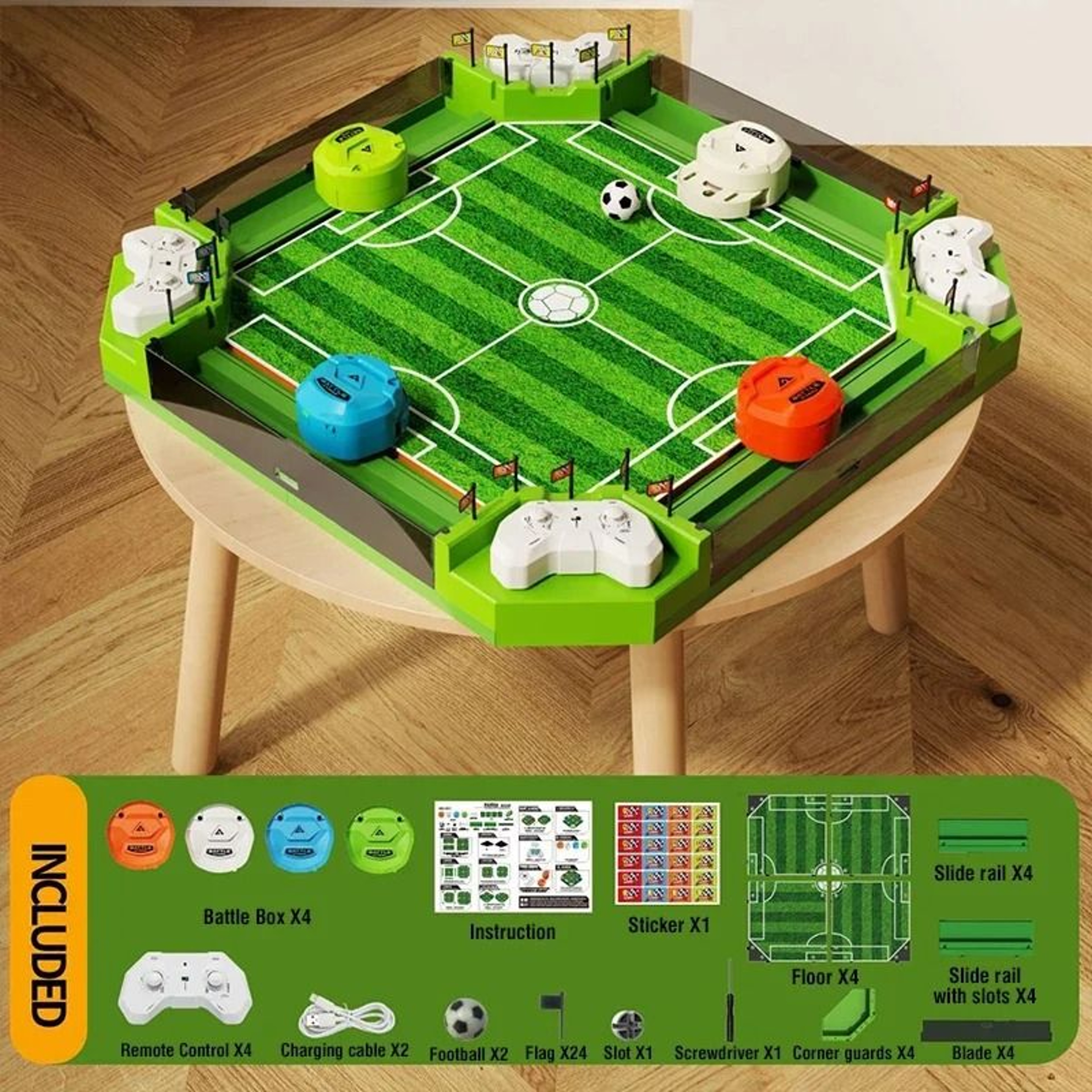 4 Player Tabletop Soccer Game Interactive Mini Soccer Table Competition Toy For Family Fun 3