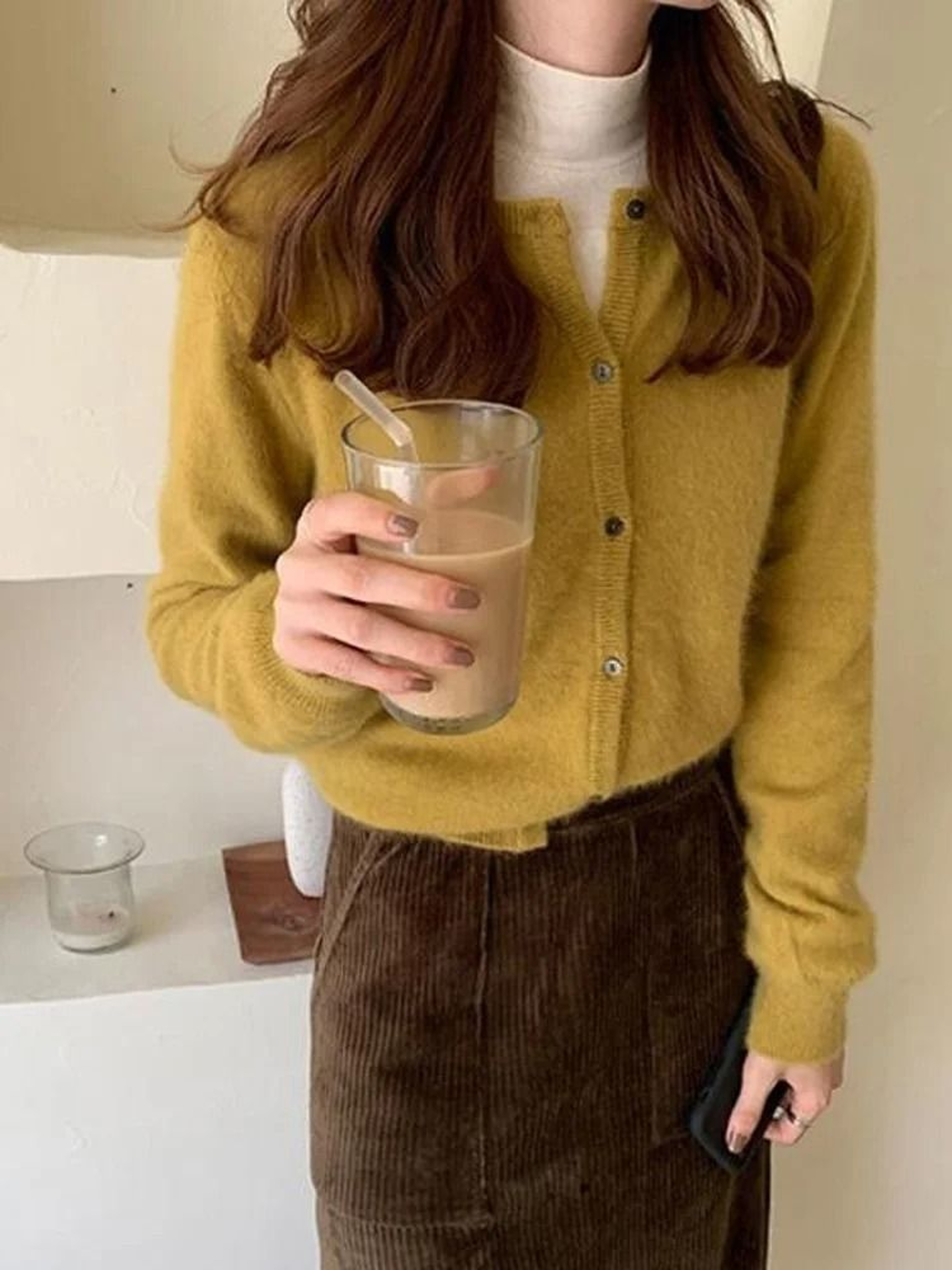 Elegant Womens Knit Button Cardigan Casual Loose Long Sleeve Winter Sweater 7