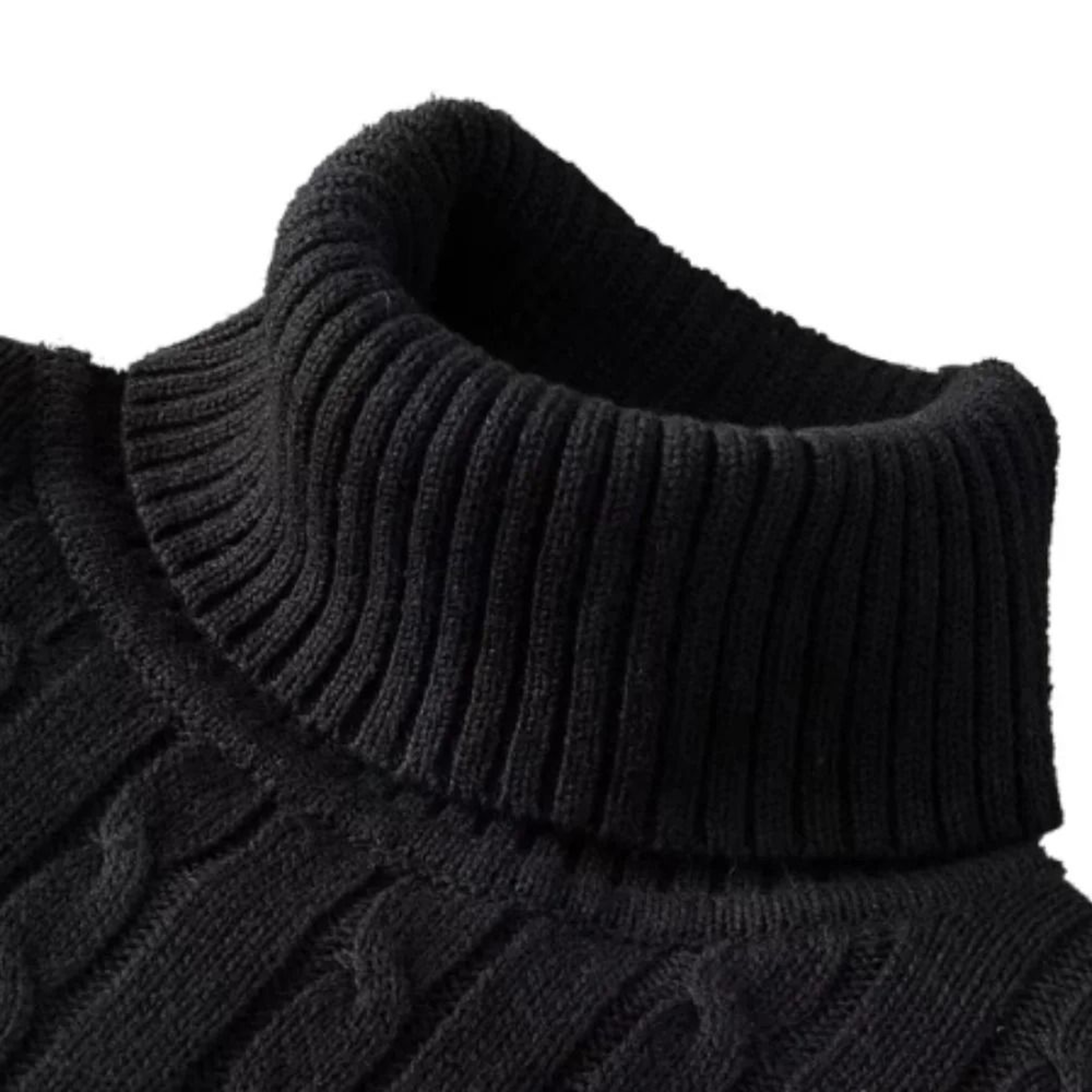 Mens Turtleneck Knit Sweater Warm High Neck Casual Pullover 9