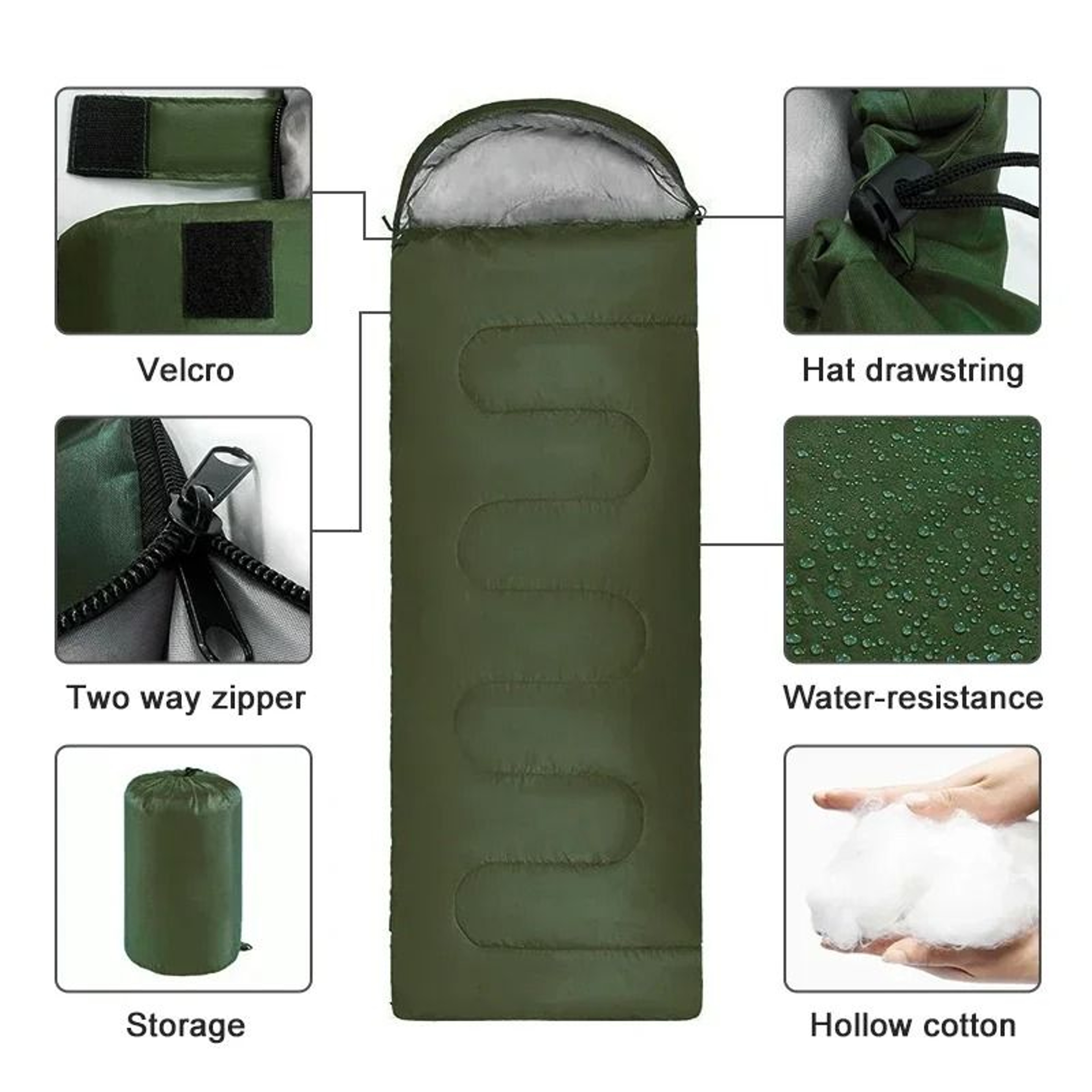 Ultralight Camping Sleeping Bag Waterproof 4 Season Sleeping Bag Warm Backpacking Outdoor Sleeping  4