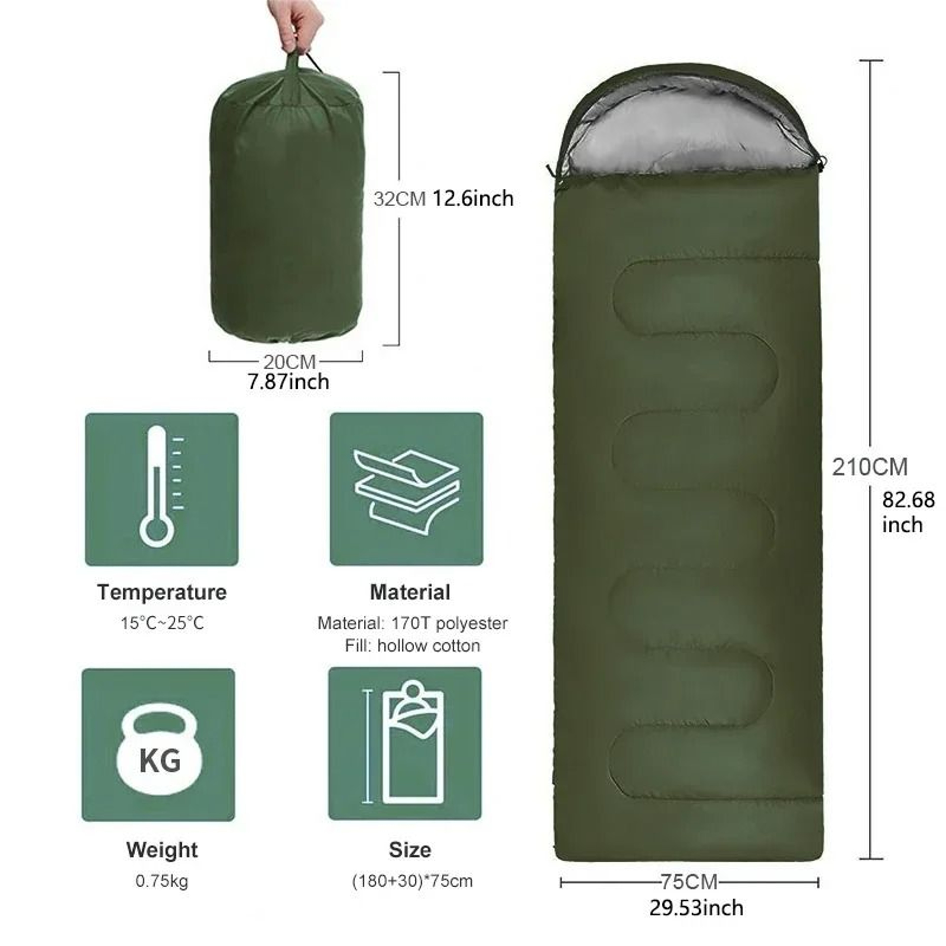 Ultralight Camping Sleeping Bag Waterproof 4 Season Sleeping Bag Warm Backpacking Outdoor Sleeping  6