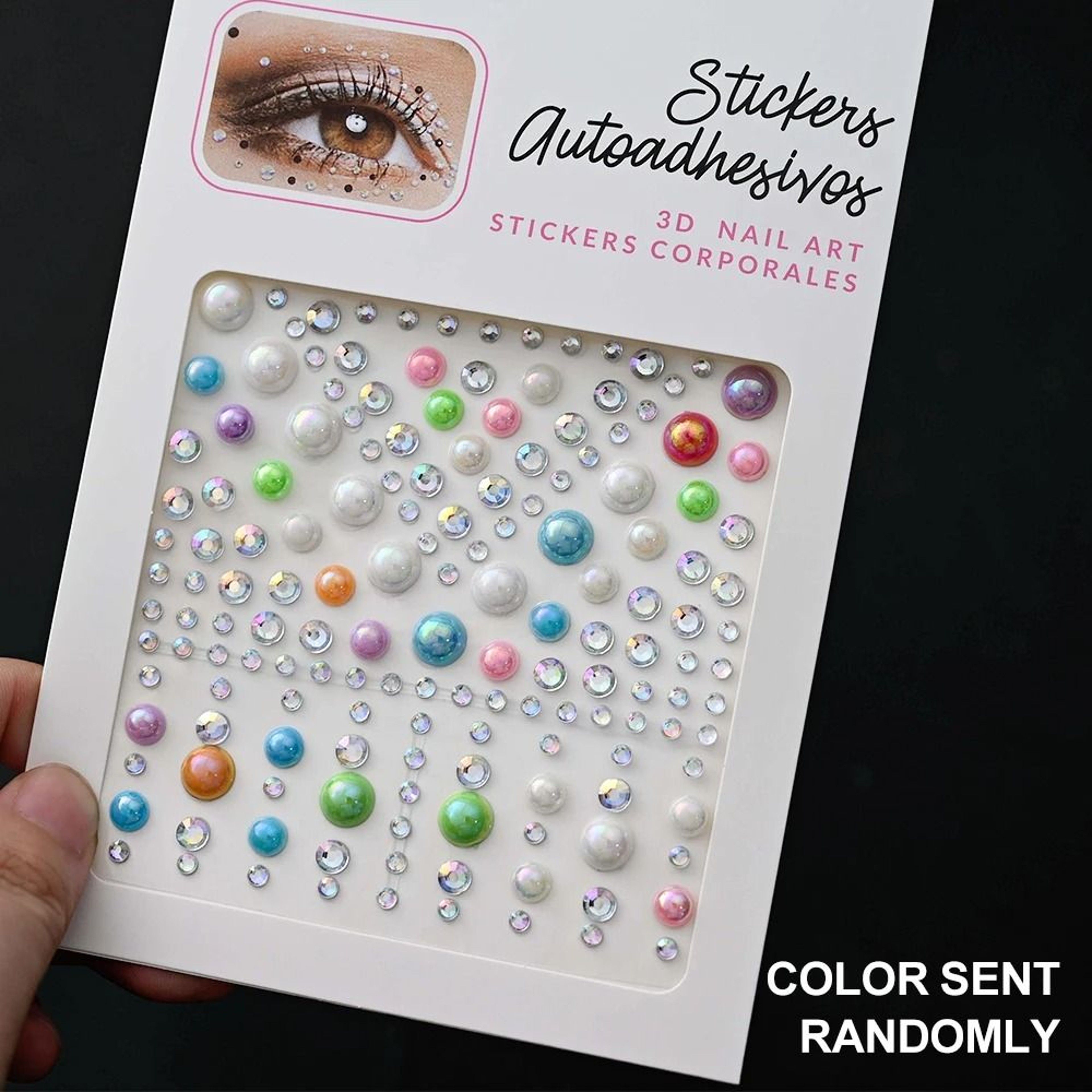 GlamShine Rhinestone Face Stickers Self Adhesive Face Gem Stickers Festival Makeup Jewels 11