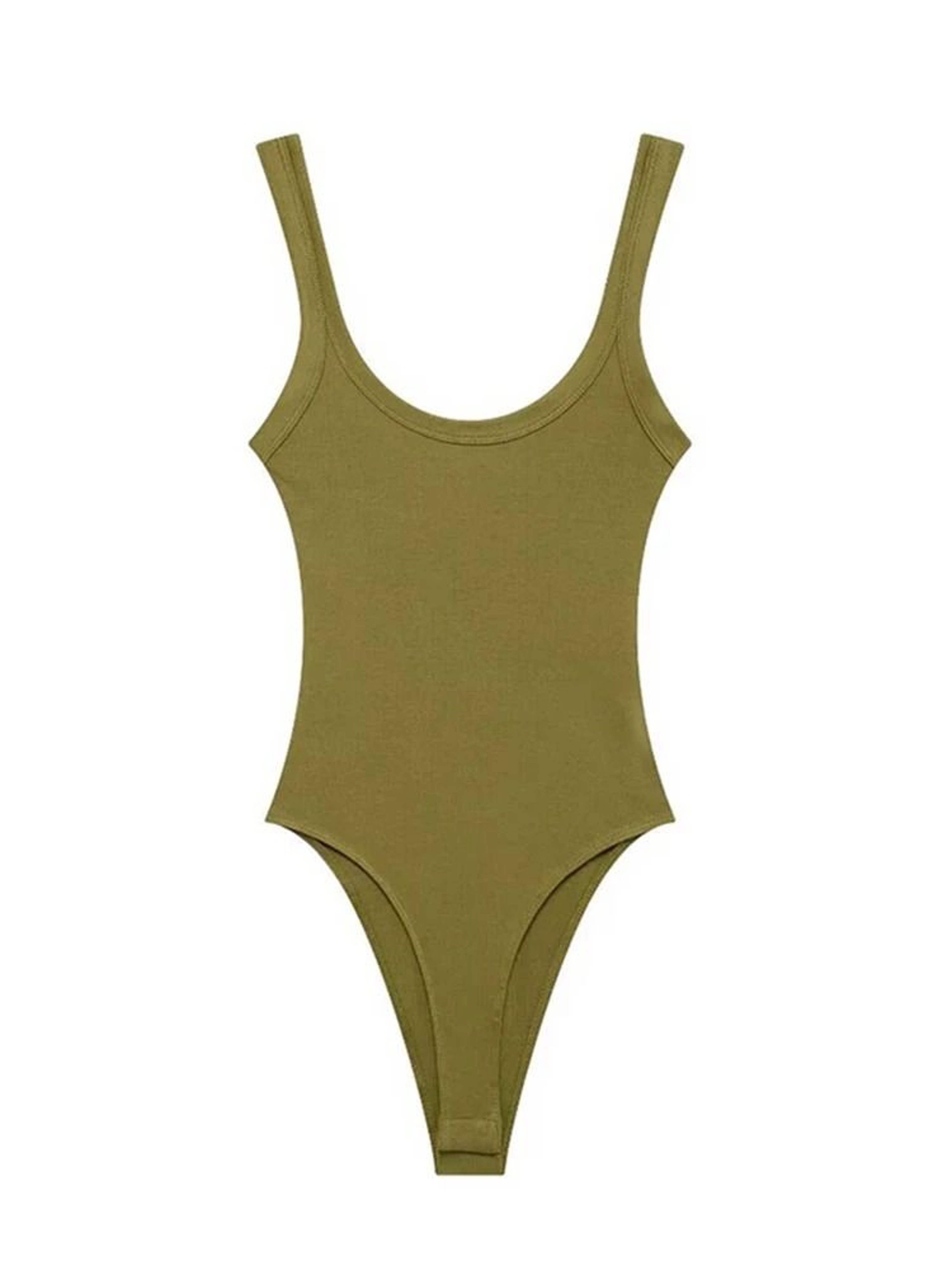 Womens Ribbed O Neck Bodysuit Stretch Snap Button Bodysuit Slim Fit Fashion Top 8
