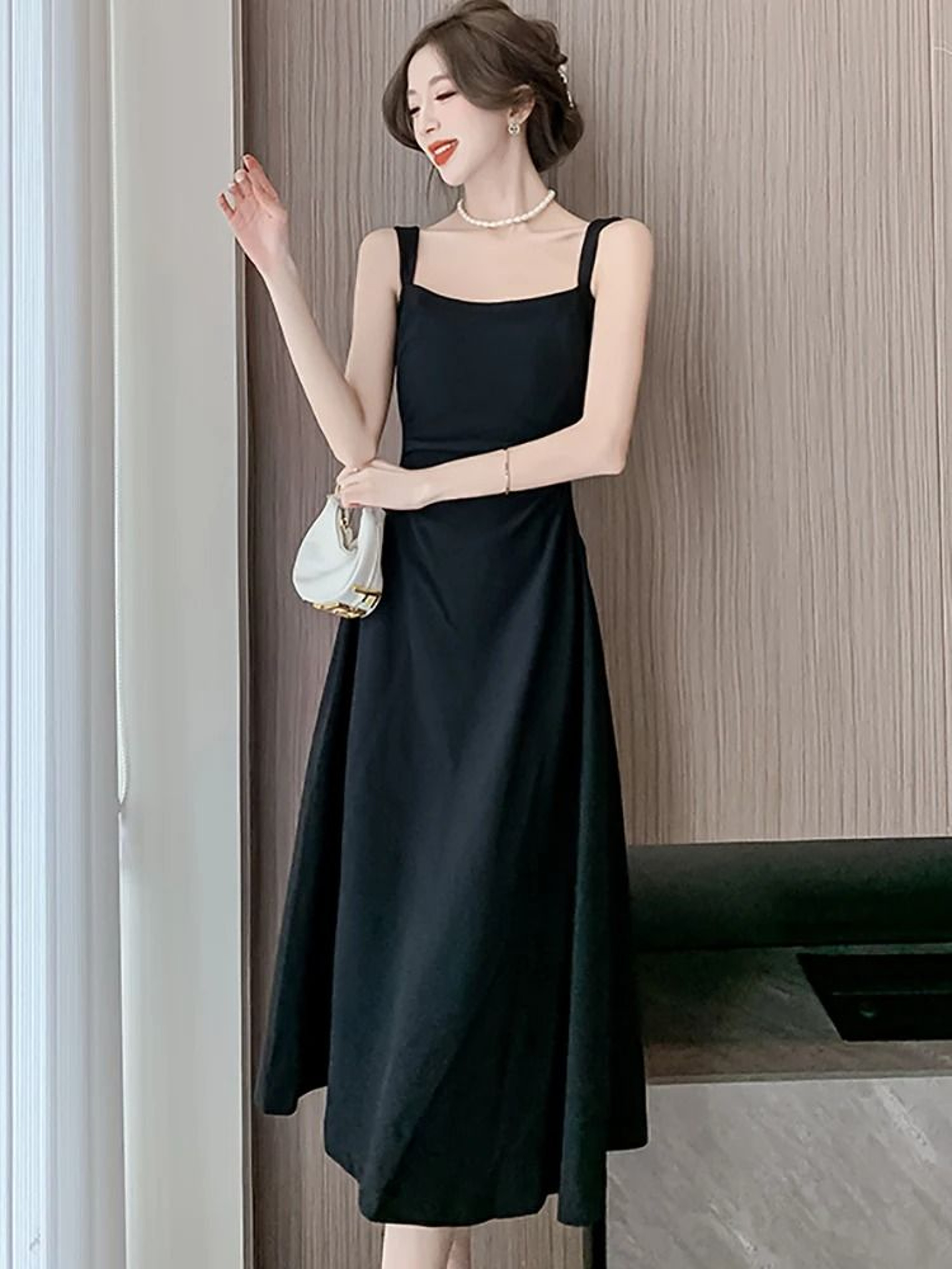 Elegant Square Neck Maxi Dress Womens Summer Party Dress Sleeveless Vintage Style Long Dress 5