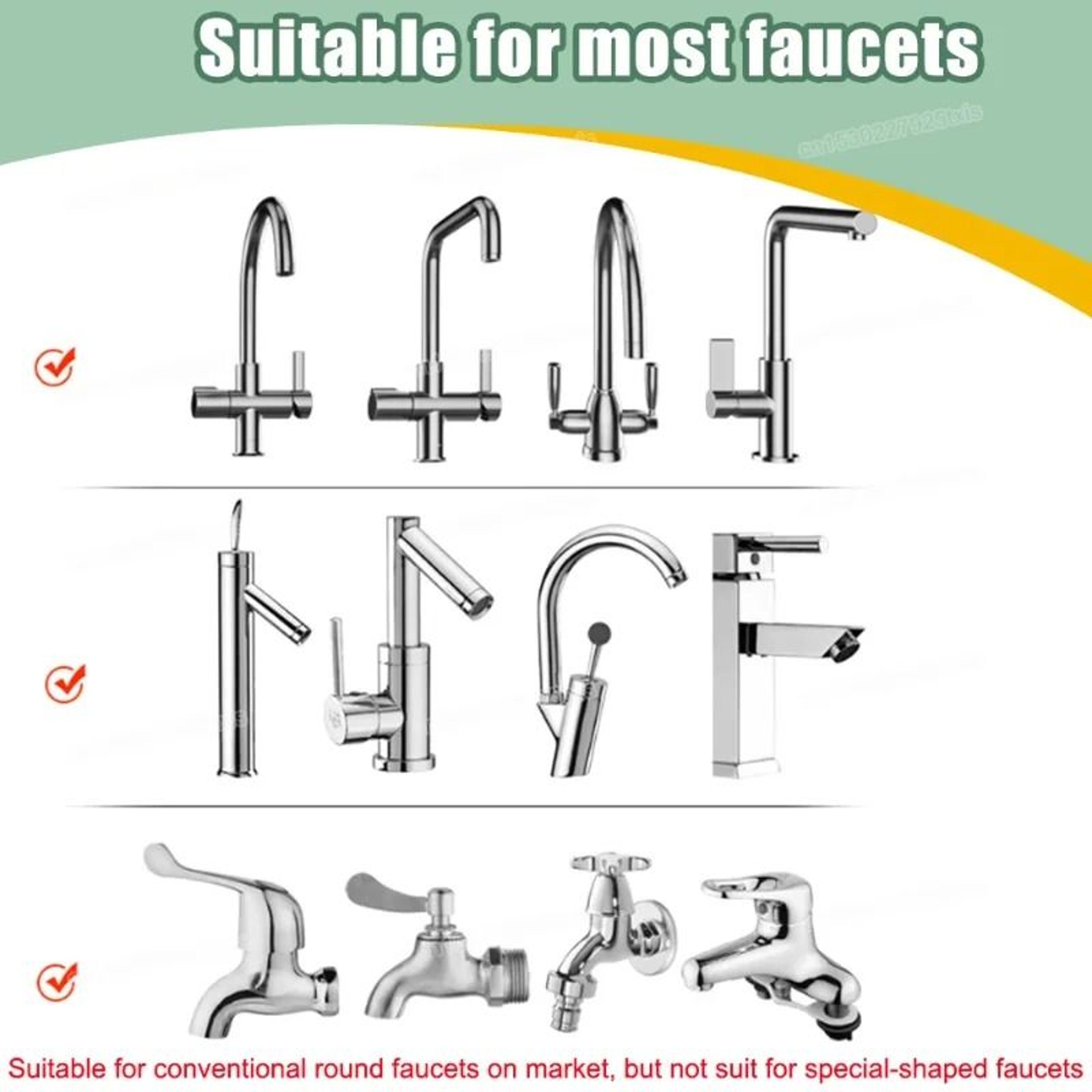 360 Degree Faucet Extender Rotating Faucet Aerator Water Saving Tap Nozzle 6
