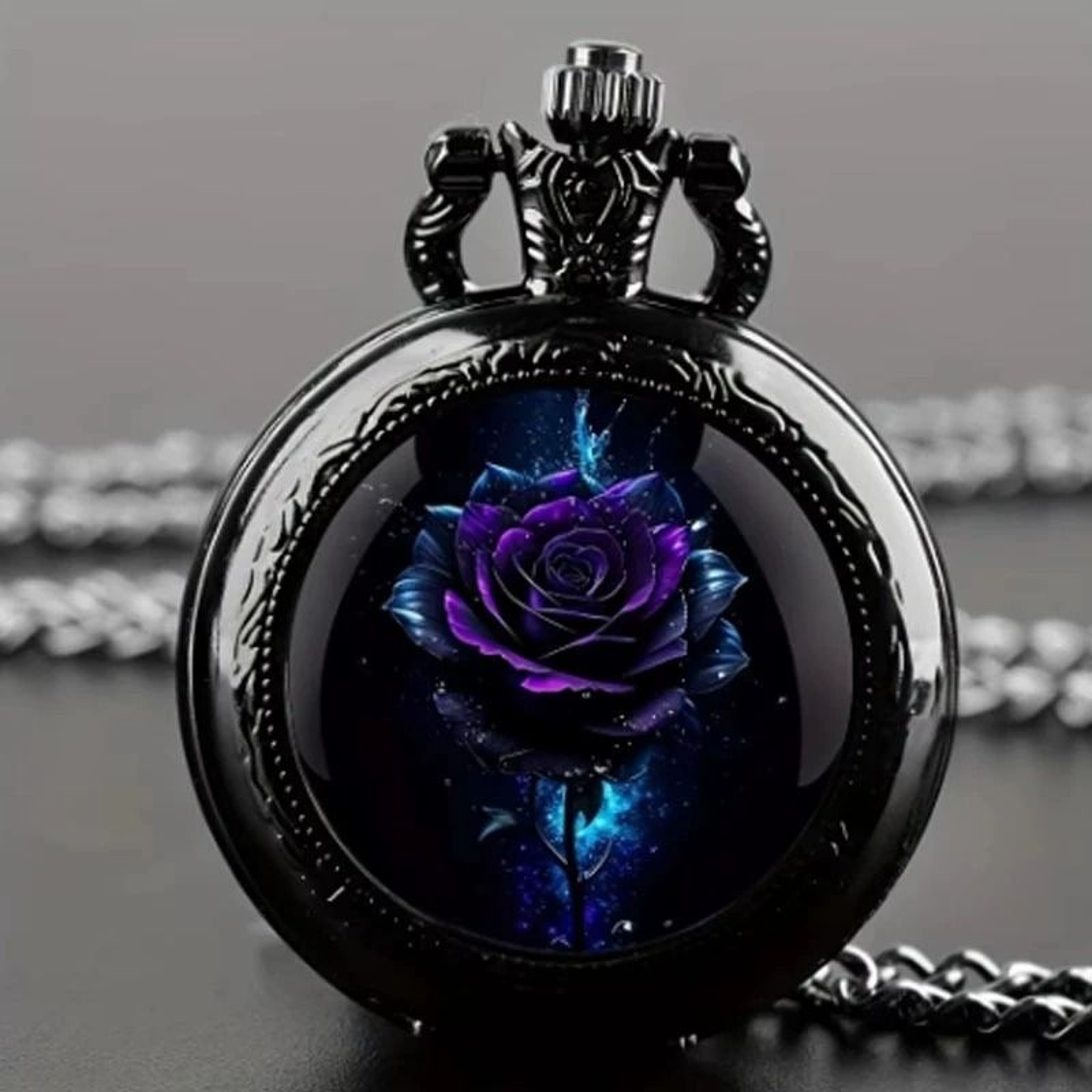 Retro Dragon Pocket Watch Quartz Vintage Antique Style Pendant Watch 2