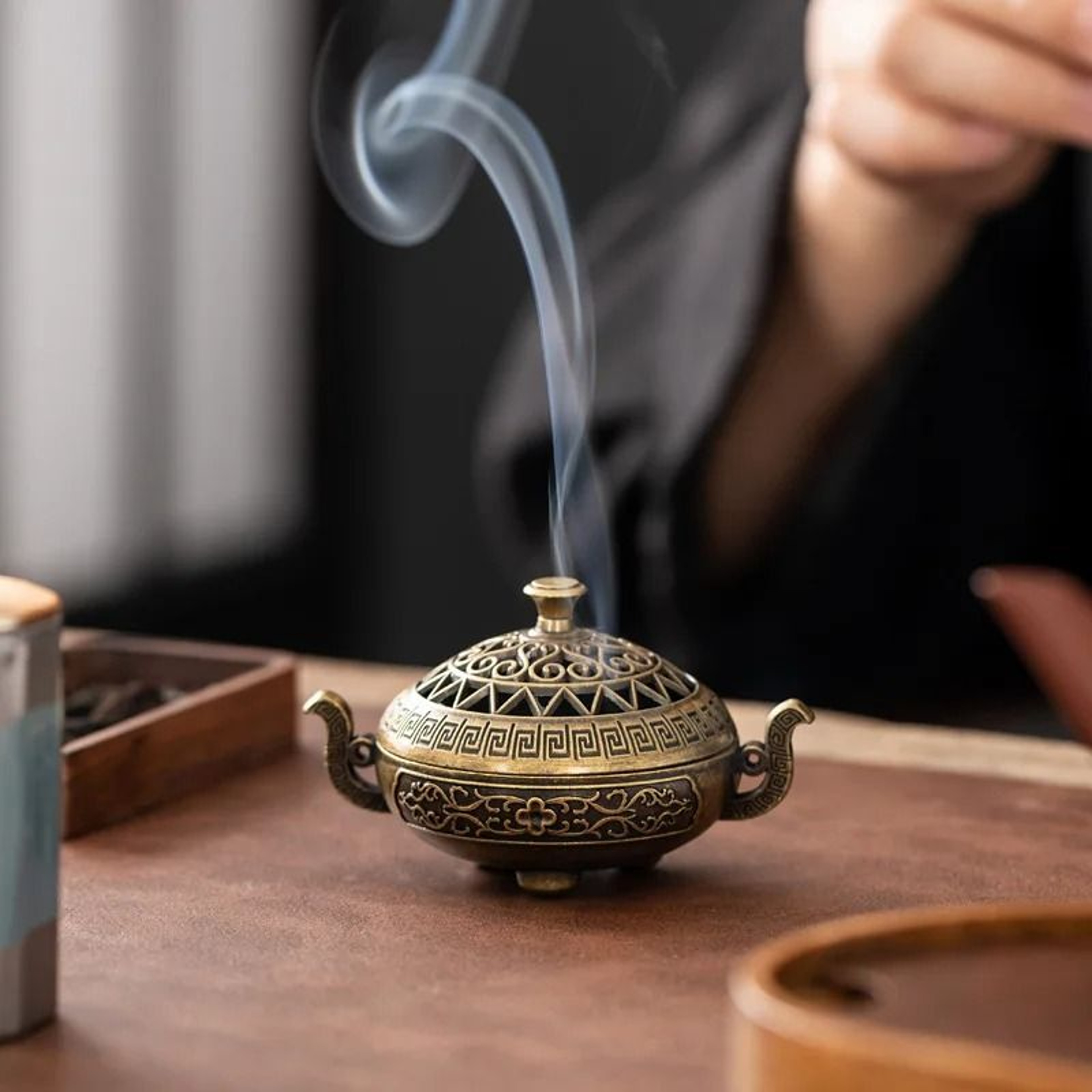 Mini Incense Burner Three Leg Decorative Metal Indoor Incense Holder 6