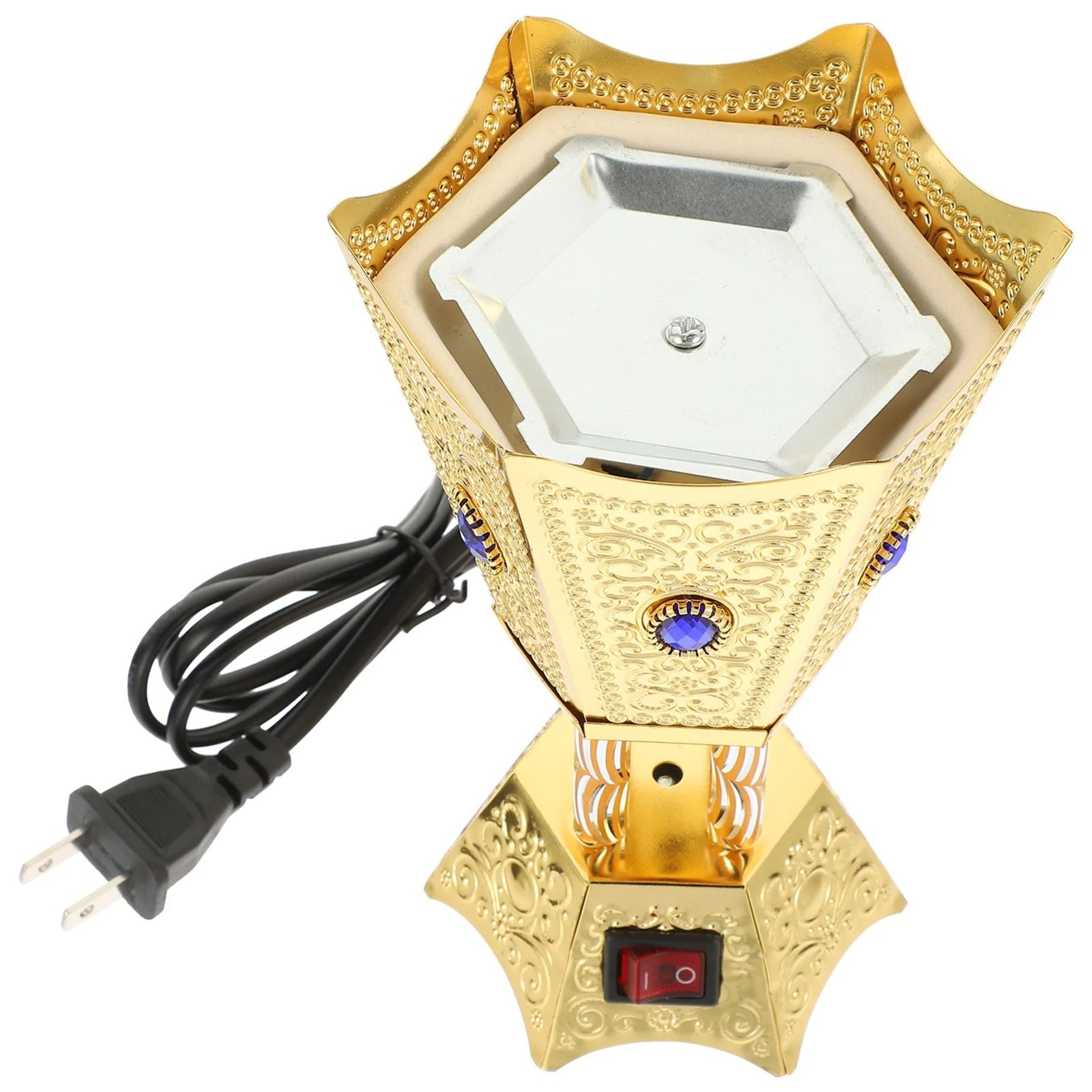 Retro Electric Bakhoor Burner Iron Incense Censer With LED Timer 8