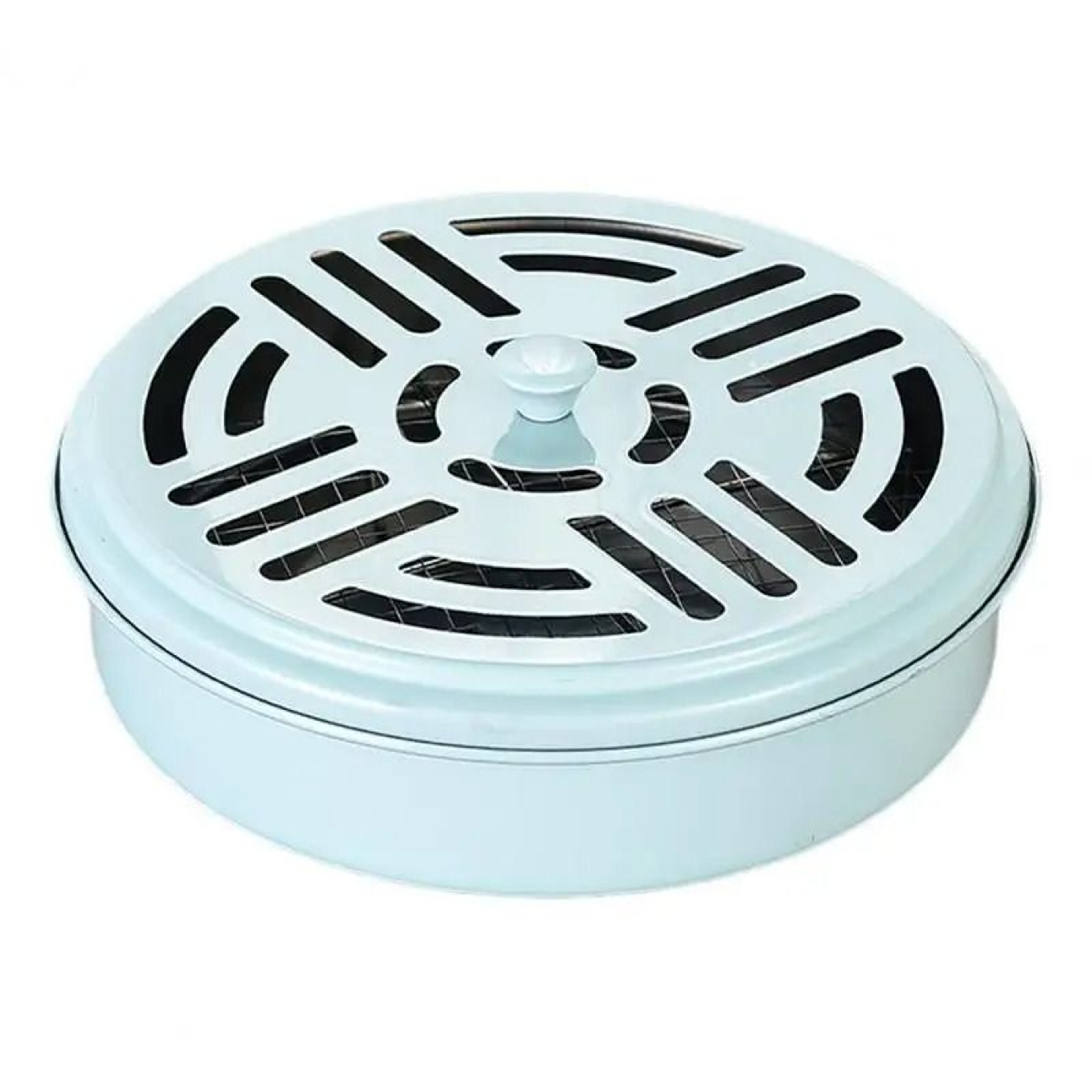 Stainless Steel Mosquito Coil Holder Tray With Spiral Cover Portable Rack 1