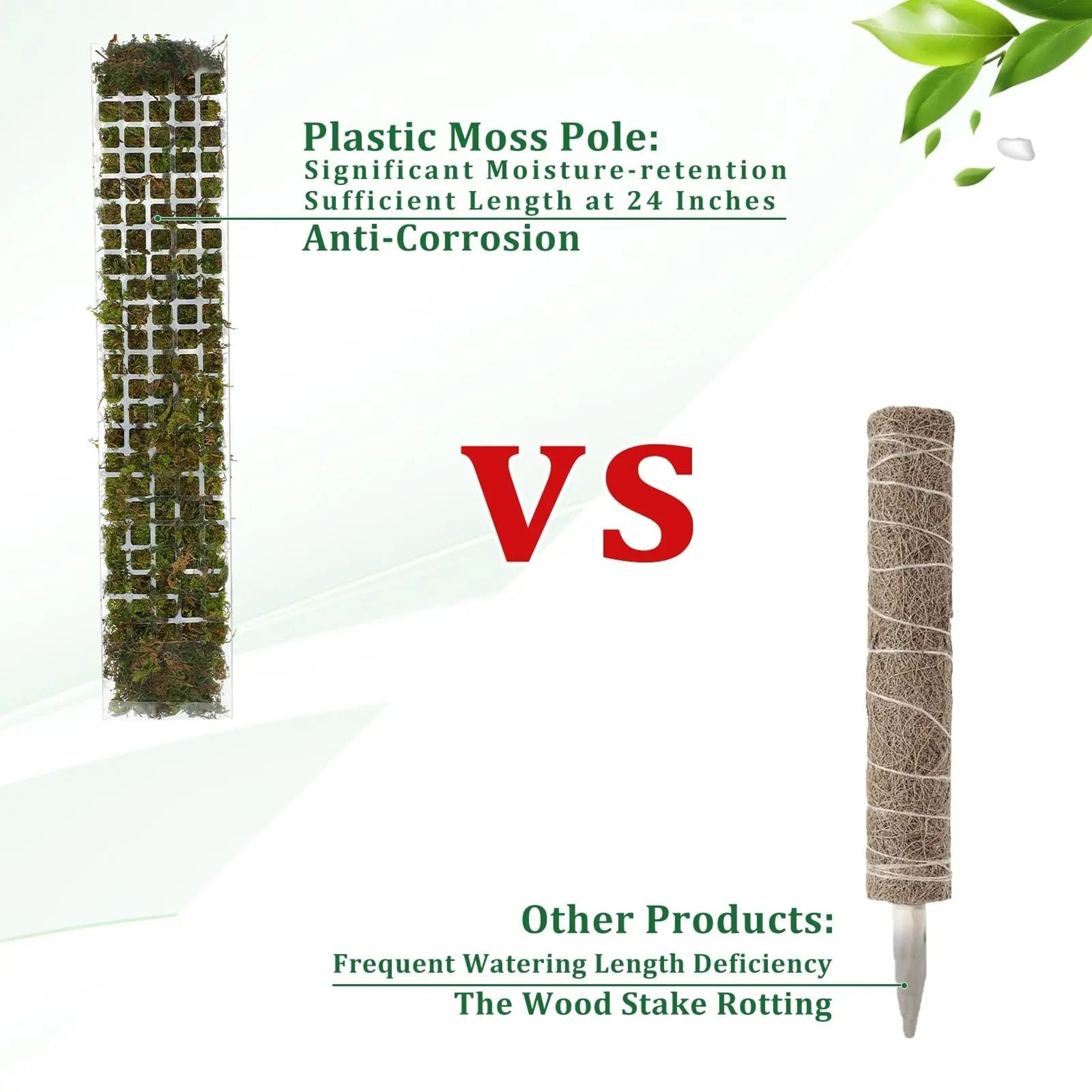 Moss Pole For Plants Indoor Climbing Plant Support Pole Adjustable Moss Stick 7