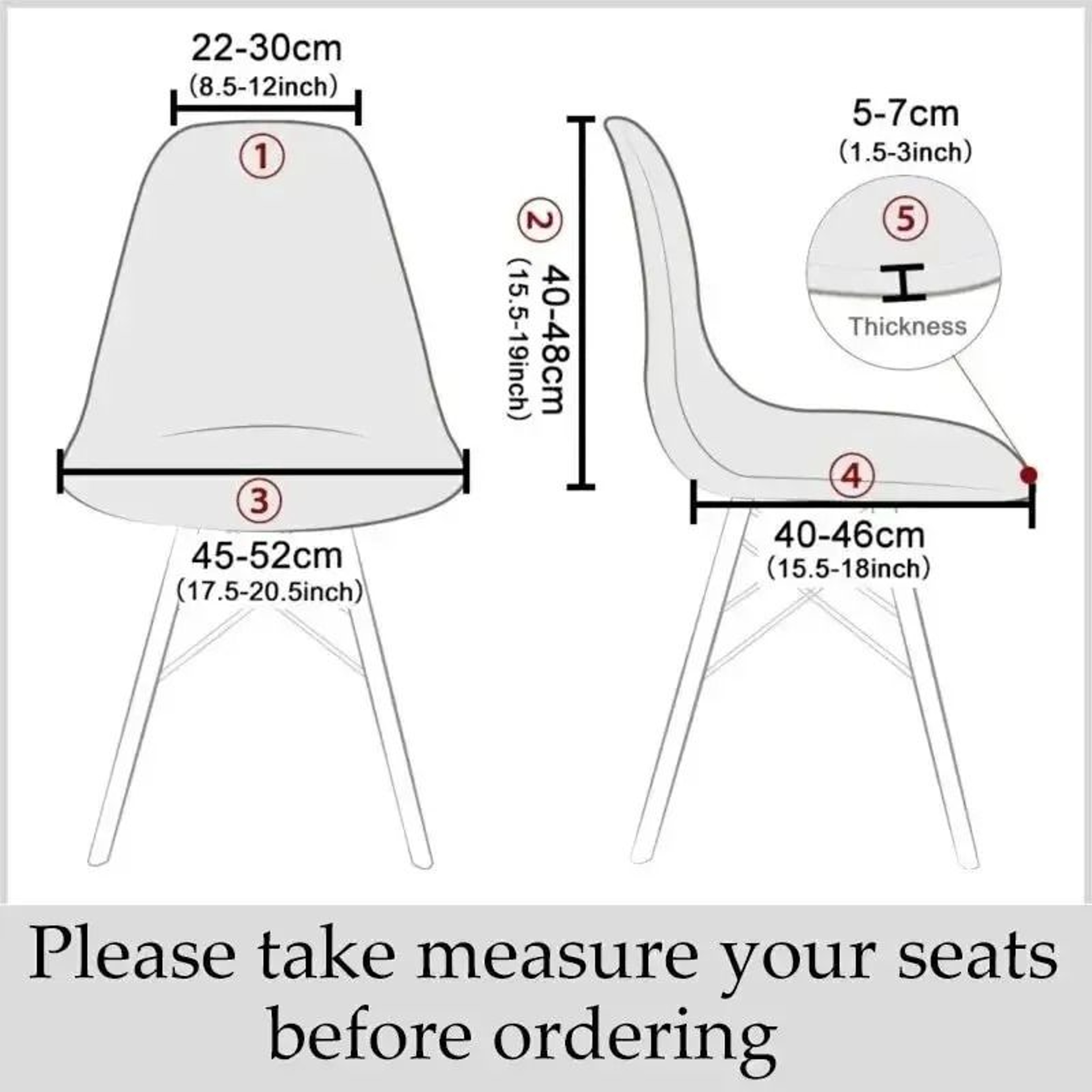 Velvet Chair Cover Stretch Dining Chair Cover Elastic Armless Seat Cover 8