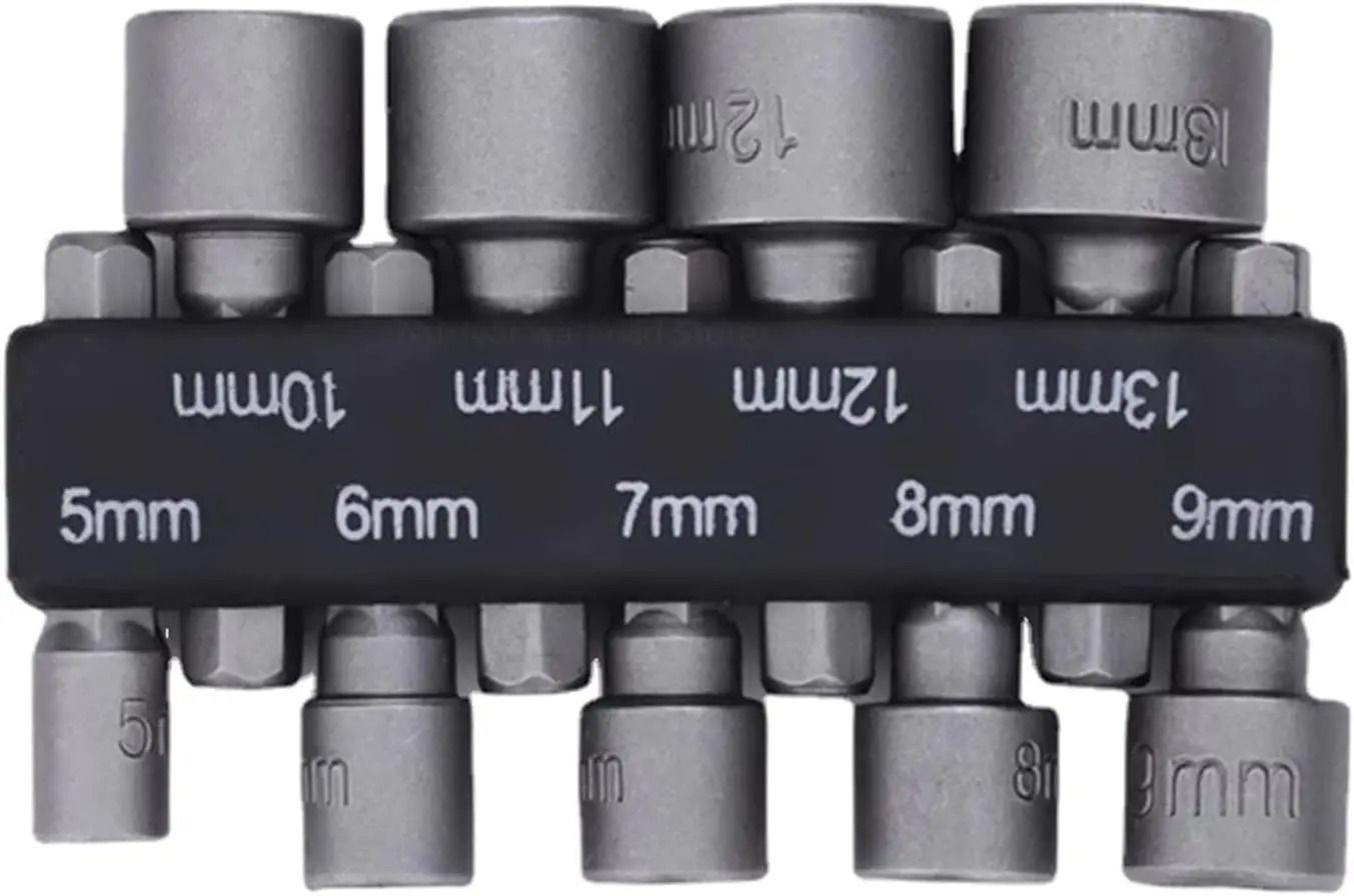 9 Piece Hex Socket Nut Driver Set Drill Bit Adapter Tool Kit 2