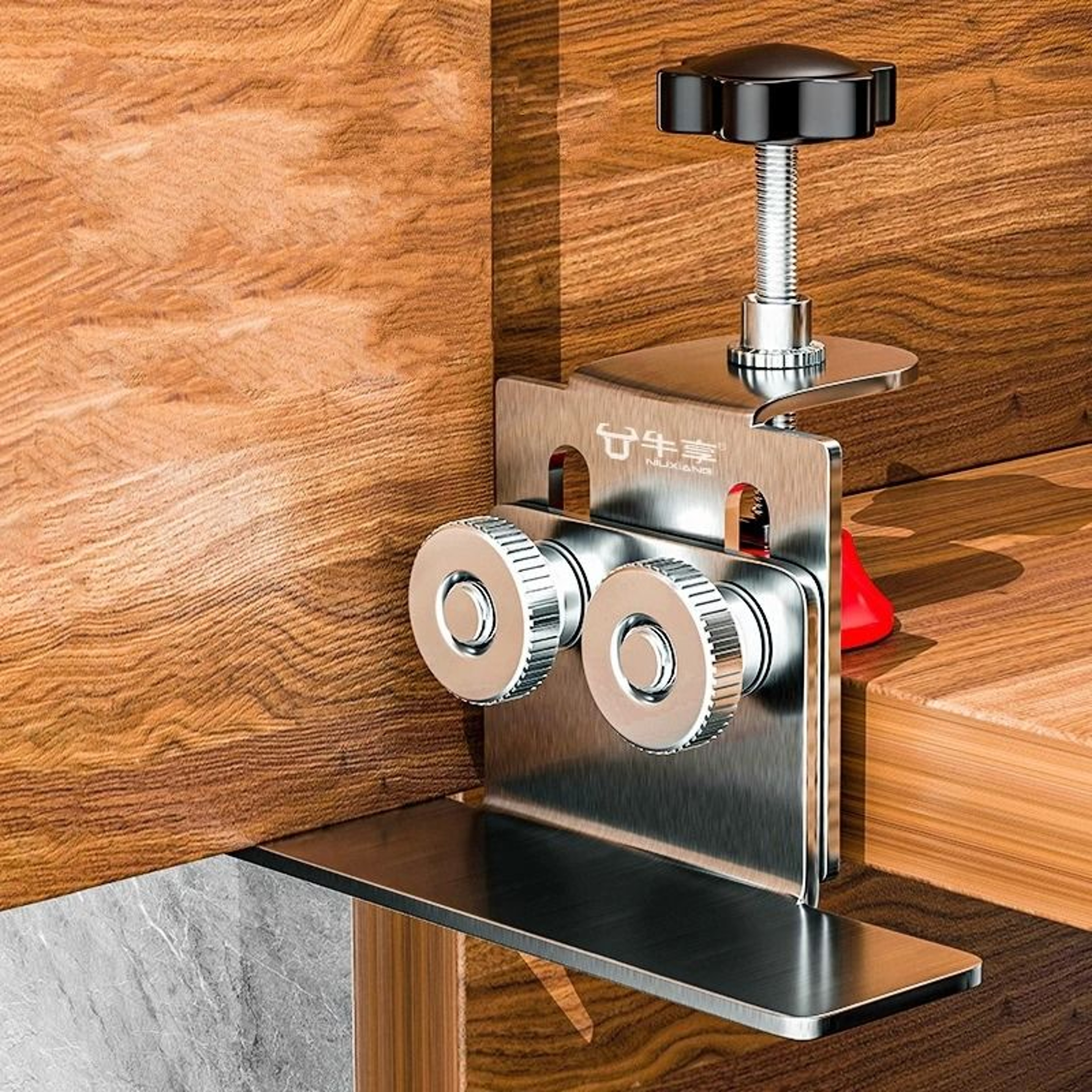 Stainless Steel Cabinet Door Installation Tool Adjustable Cabinet Mounting Jig Bracket 4