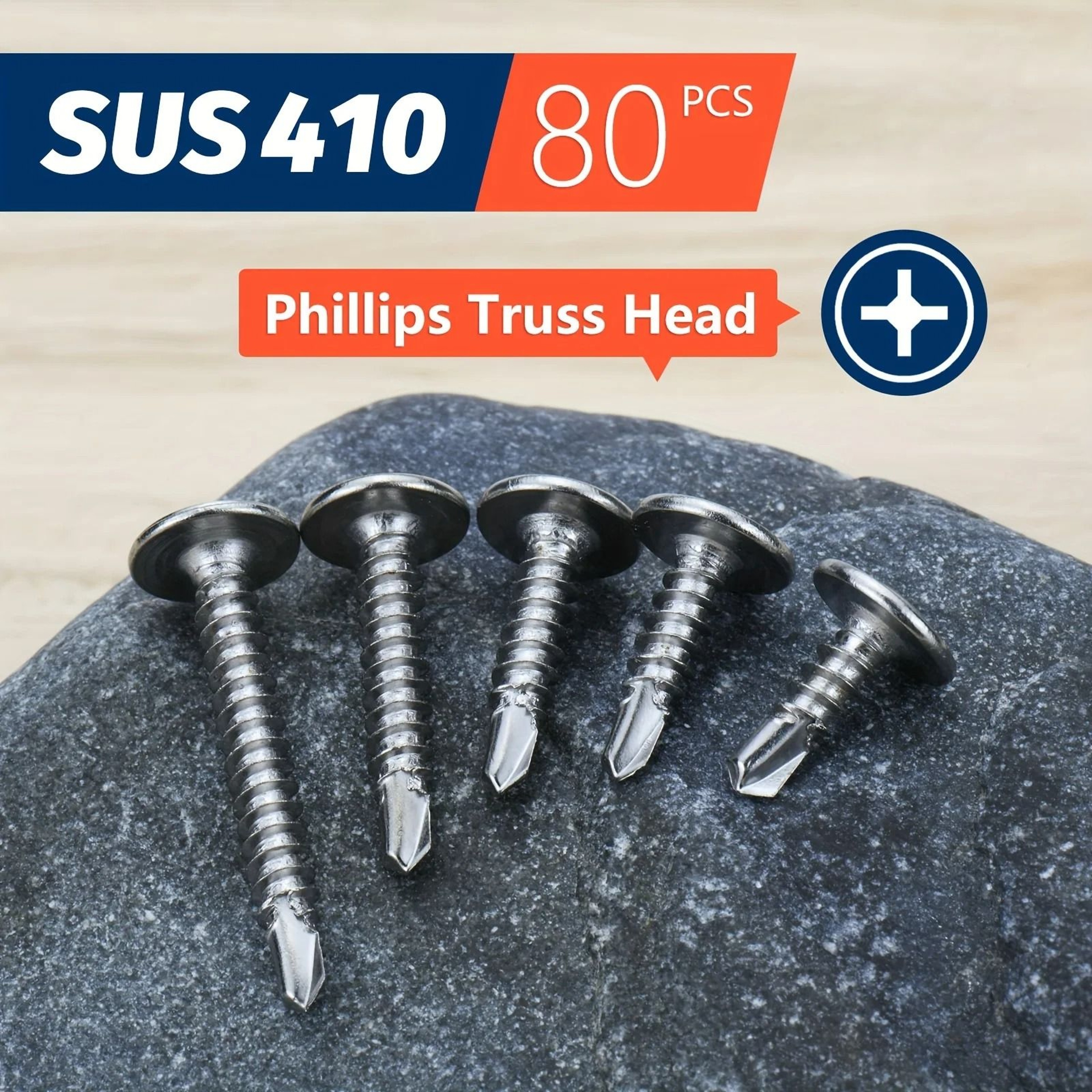 Self Tapping Stainless Steel Screws Assortment Kit Sheet Metal Self Drilling Screws Set 3