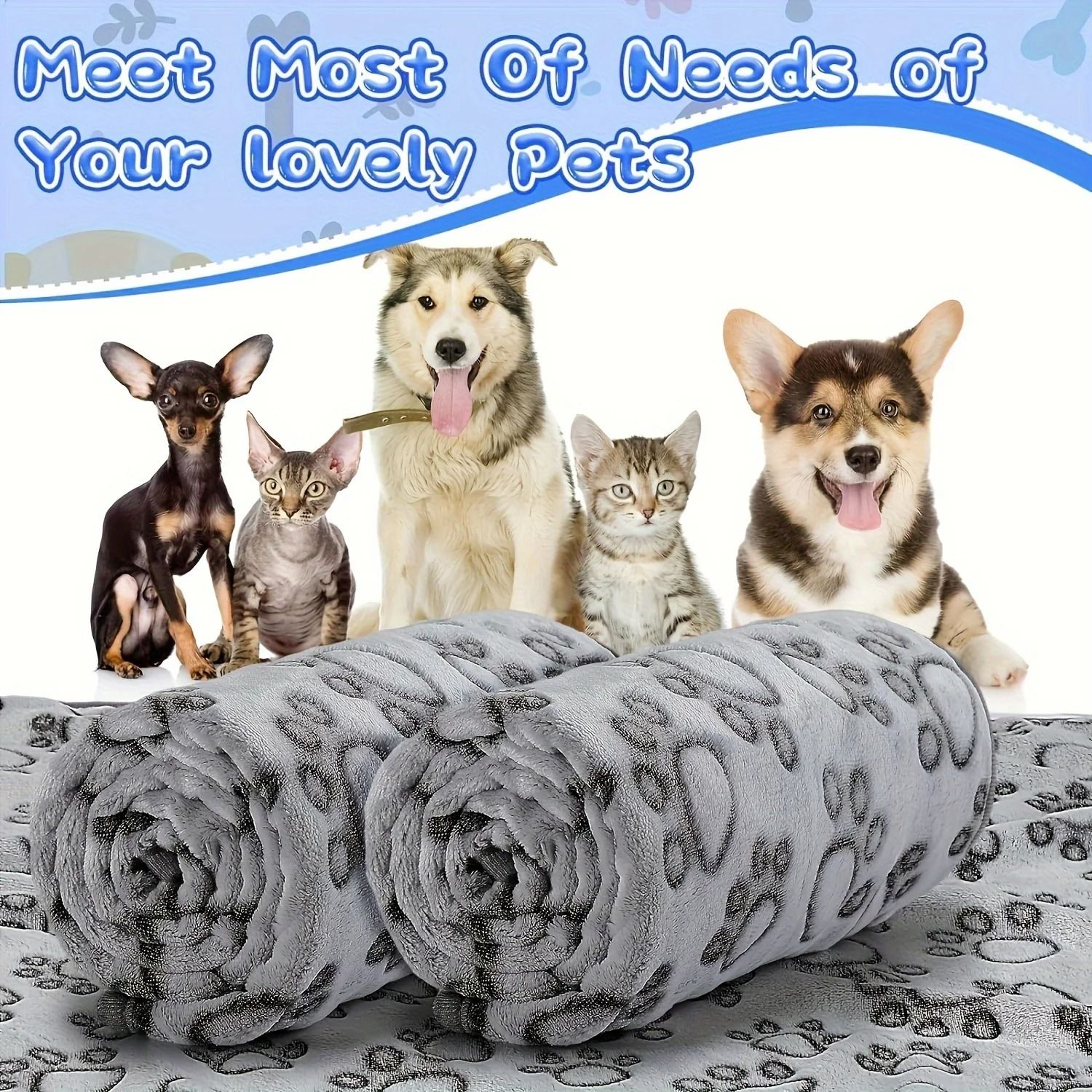 Soft Fluffy Pet Blanket Warm Dog And Cat Blanket Cute Cartoon Pet Mat 6
