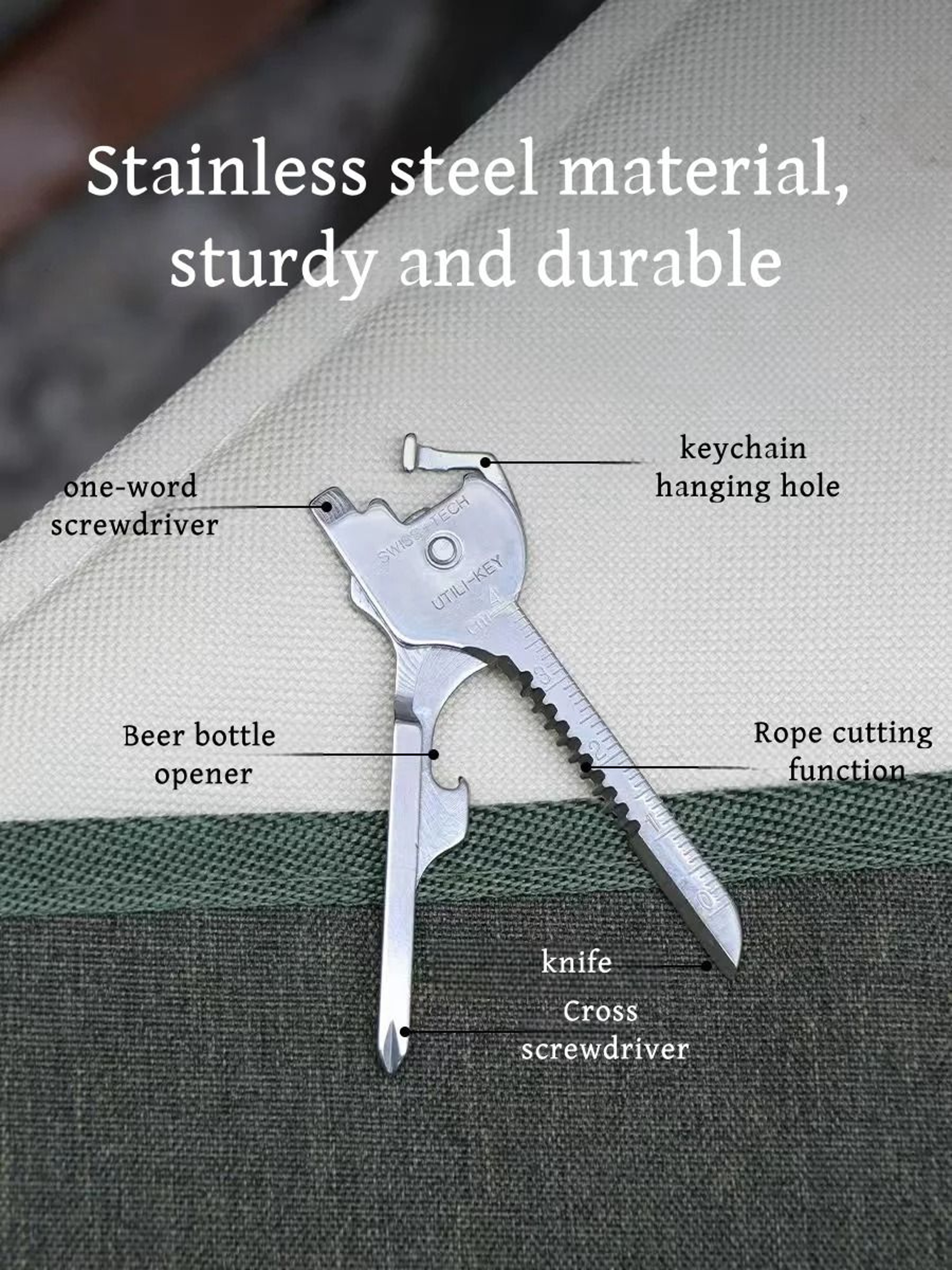 6 In 1 Multi Tool Keychain EDC Pocket Tool With Screwdriver Opener And Mini Pliers 4
