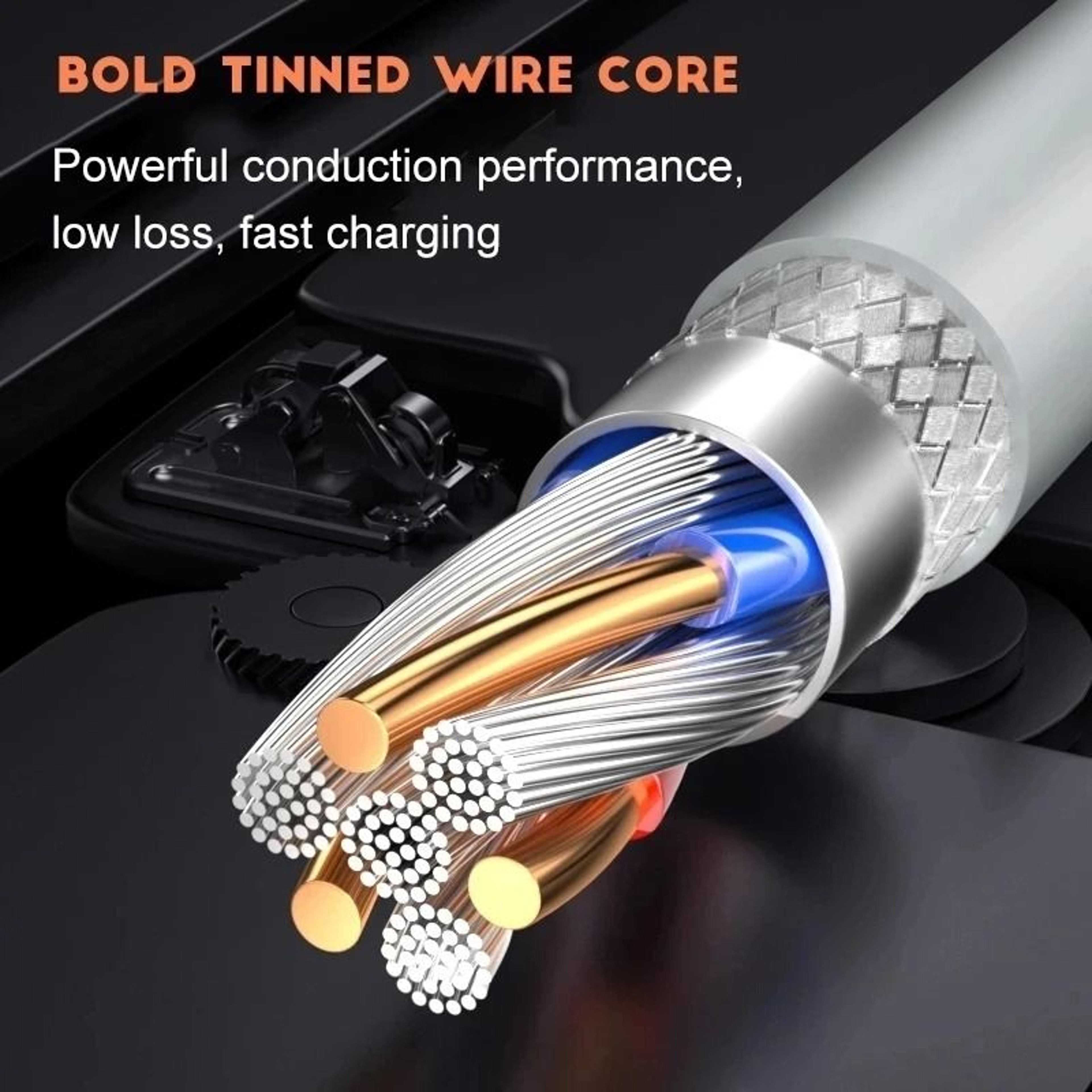 100W USB C Fast Charging Cable Type C Data Cable Quick Charge Cord 9