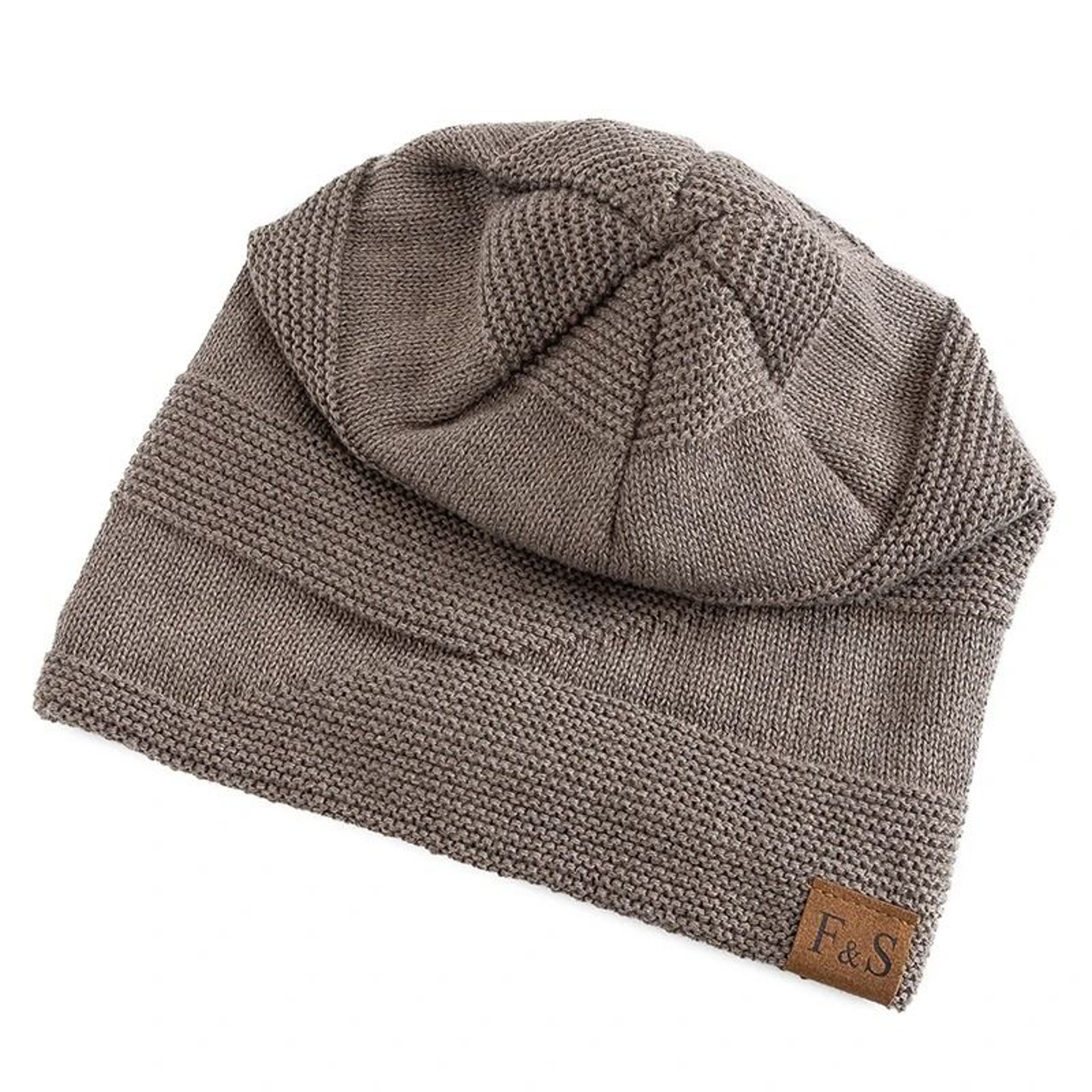 Unisex Slouchy Knit Winter Beanie Hat With Fur Lined Warm Interior 10