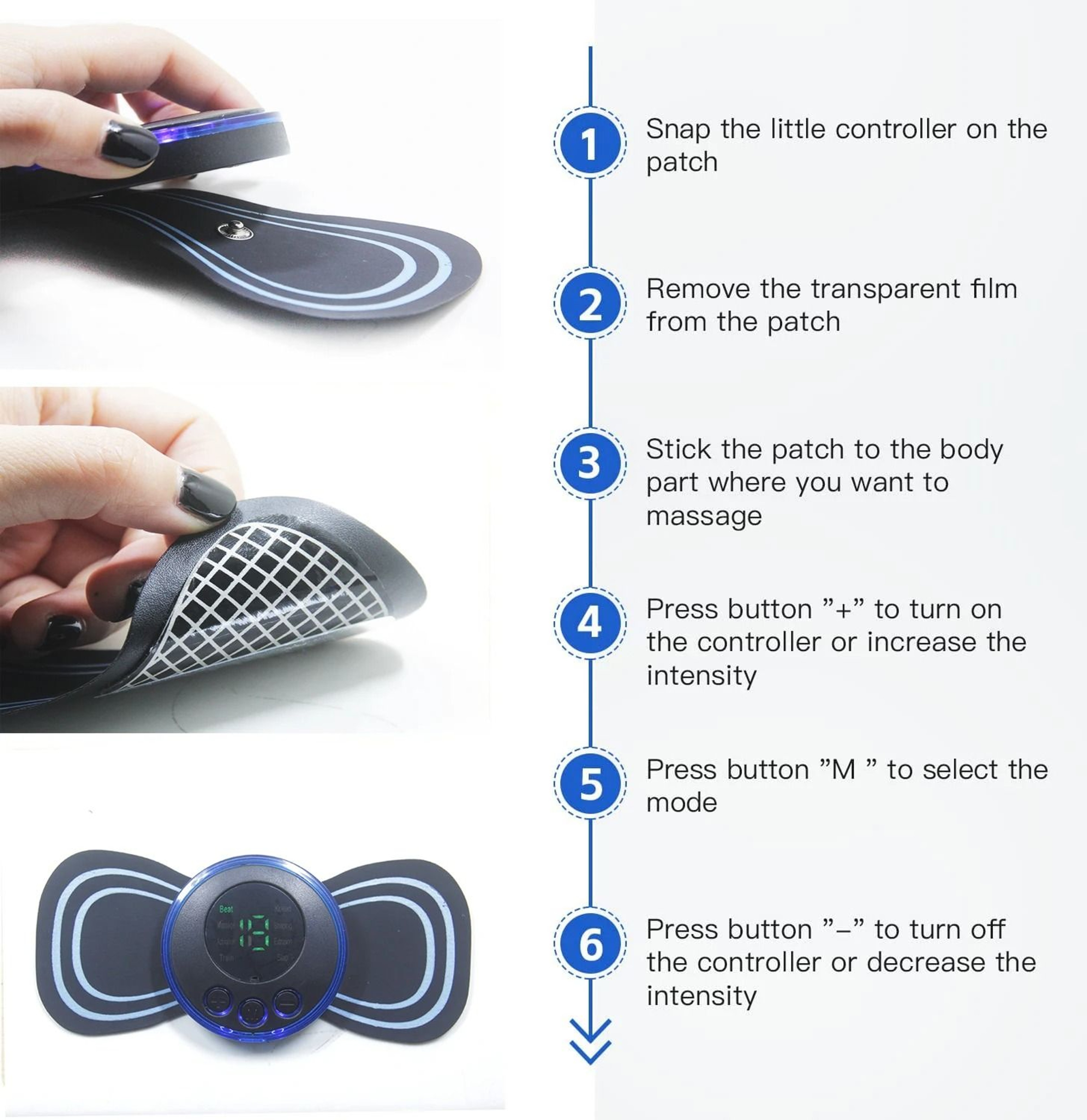 Smart Electric Massage Pen Set For Neck Shoulder And Full Body Relief 3