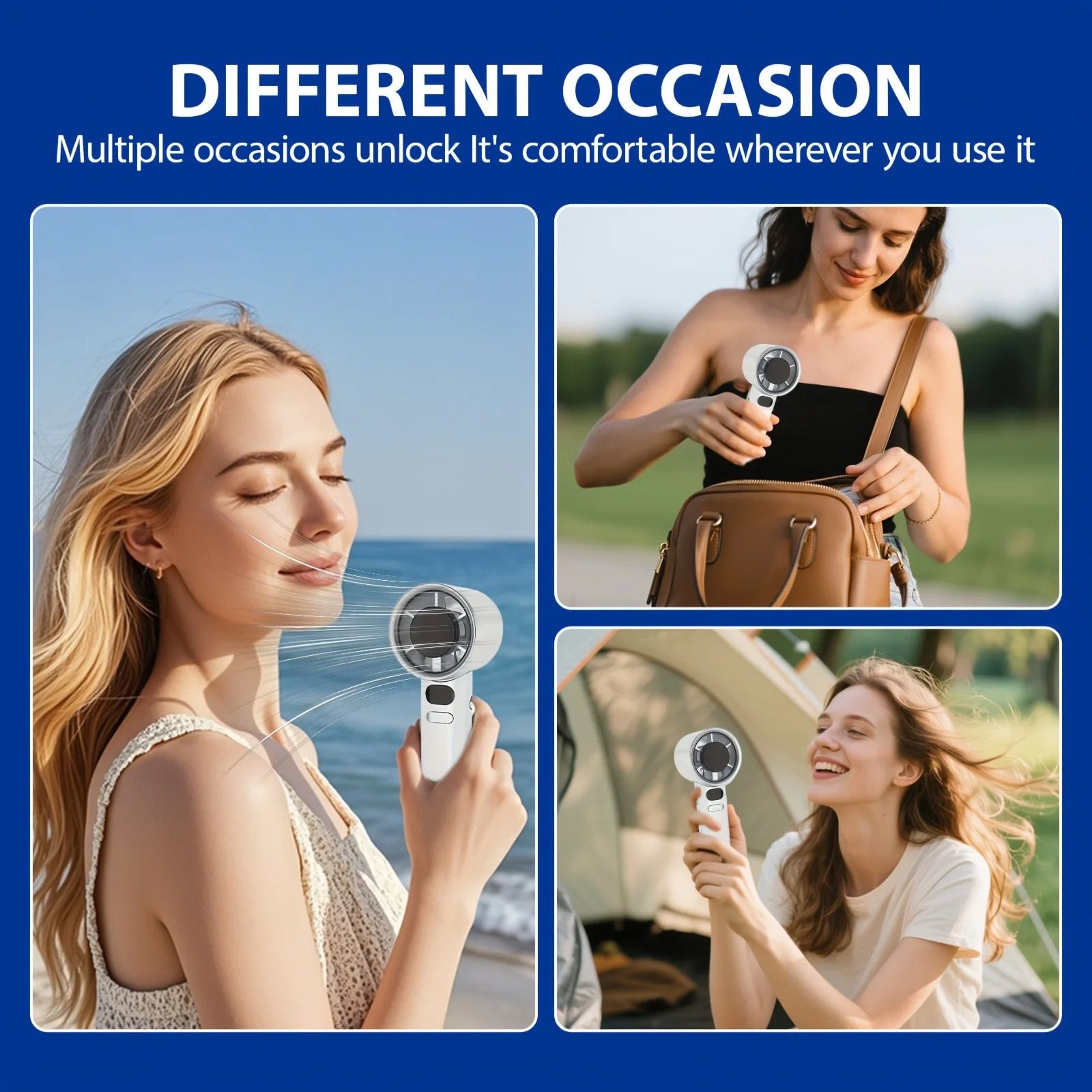 Portable Handheld Mini USB Fan Rechargeable Travel Cooling Fan 3