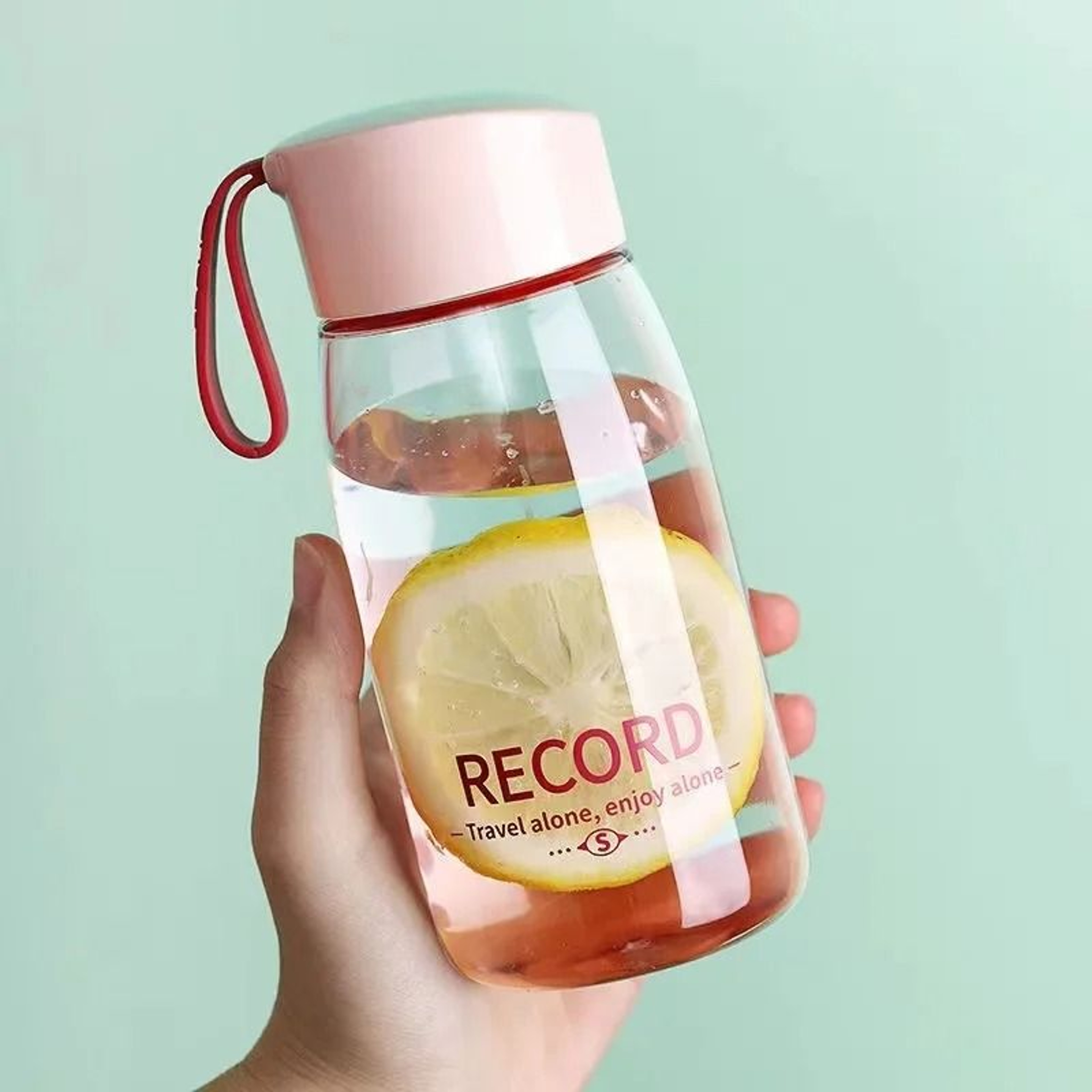 380ml Portable Transparent Water Bottle Lightweight Sports Student Cup 2