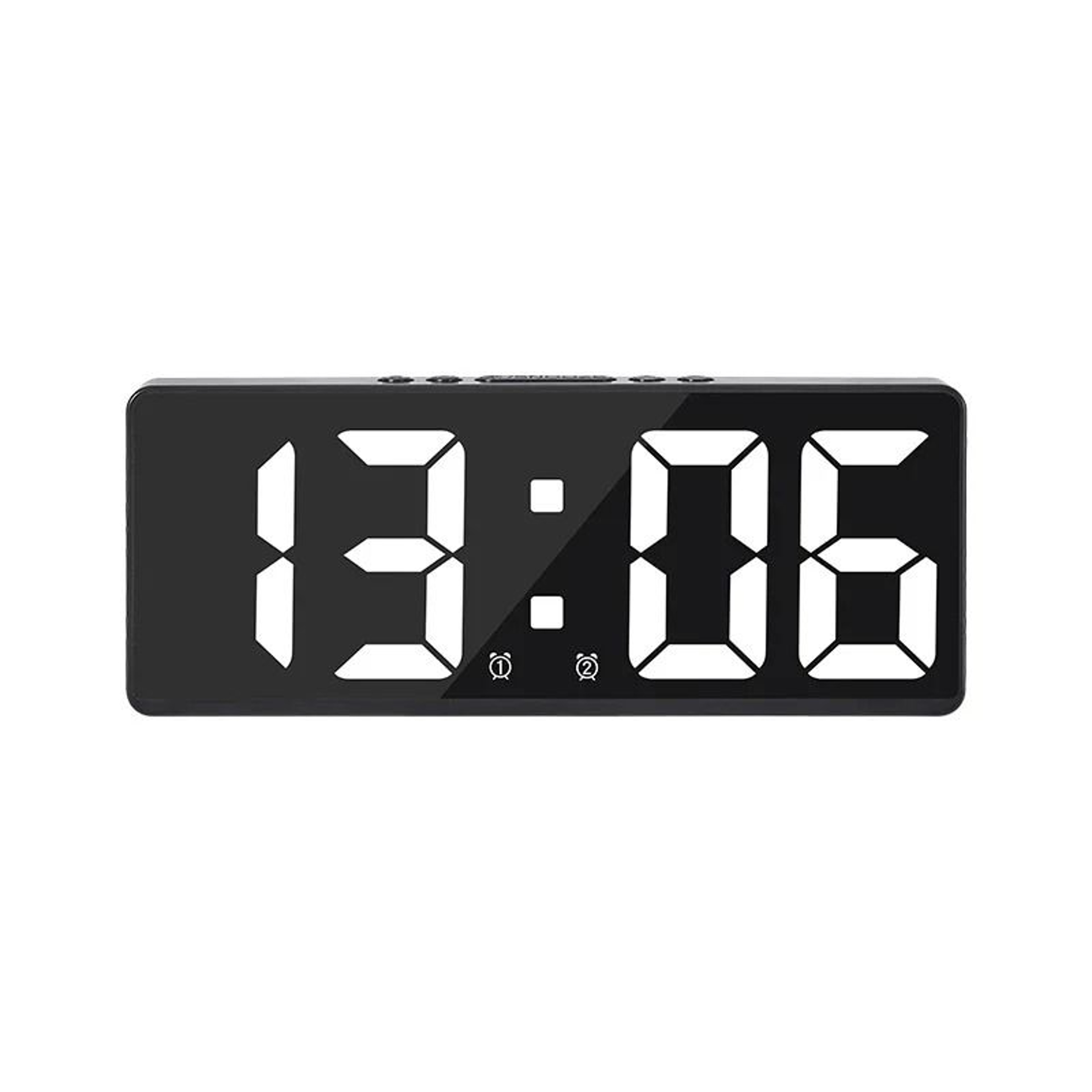 Voice Control LED Digital Alarm Clock With Temperature Display Snooze Mode 3