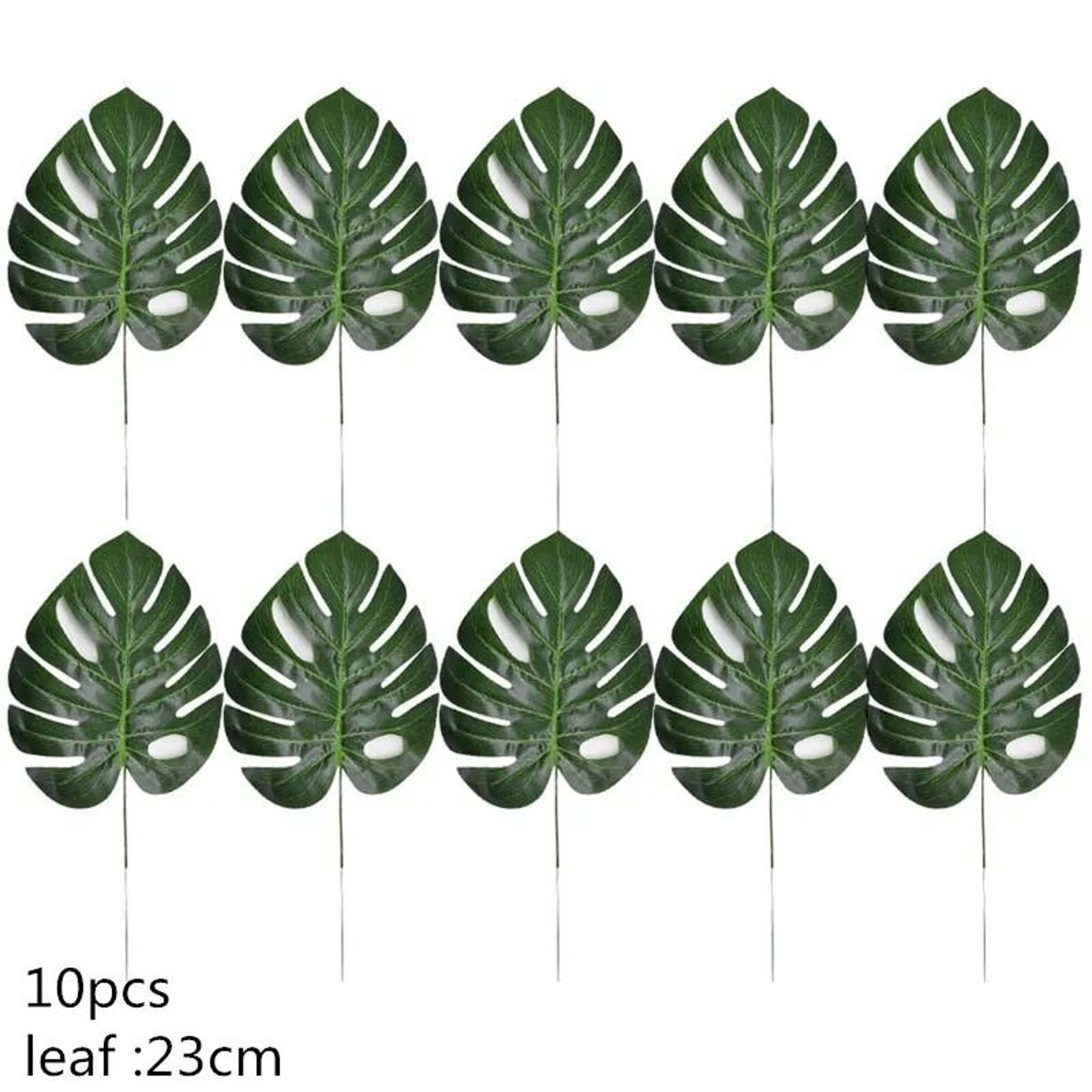 Artificial Palm Leaves Gold Tropical Decor Fake Silk Leaf Set 8