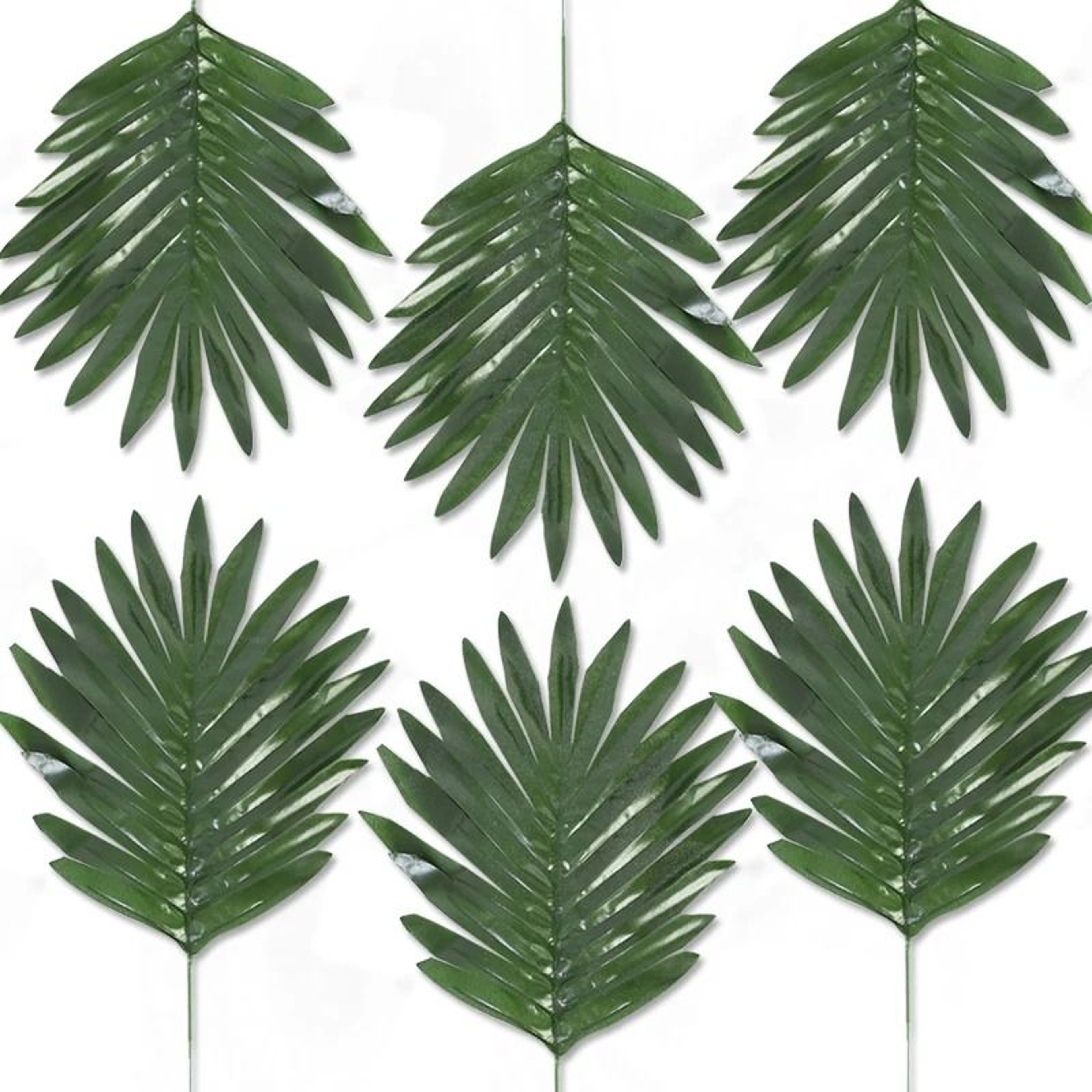Artificial Palm Leaves Gold Tropical Decor Fake Silk Leaf Set 21