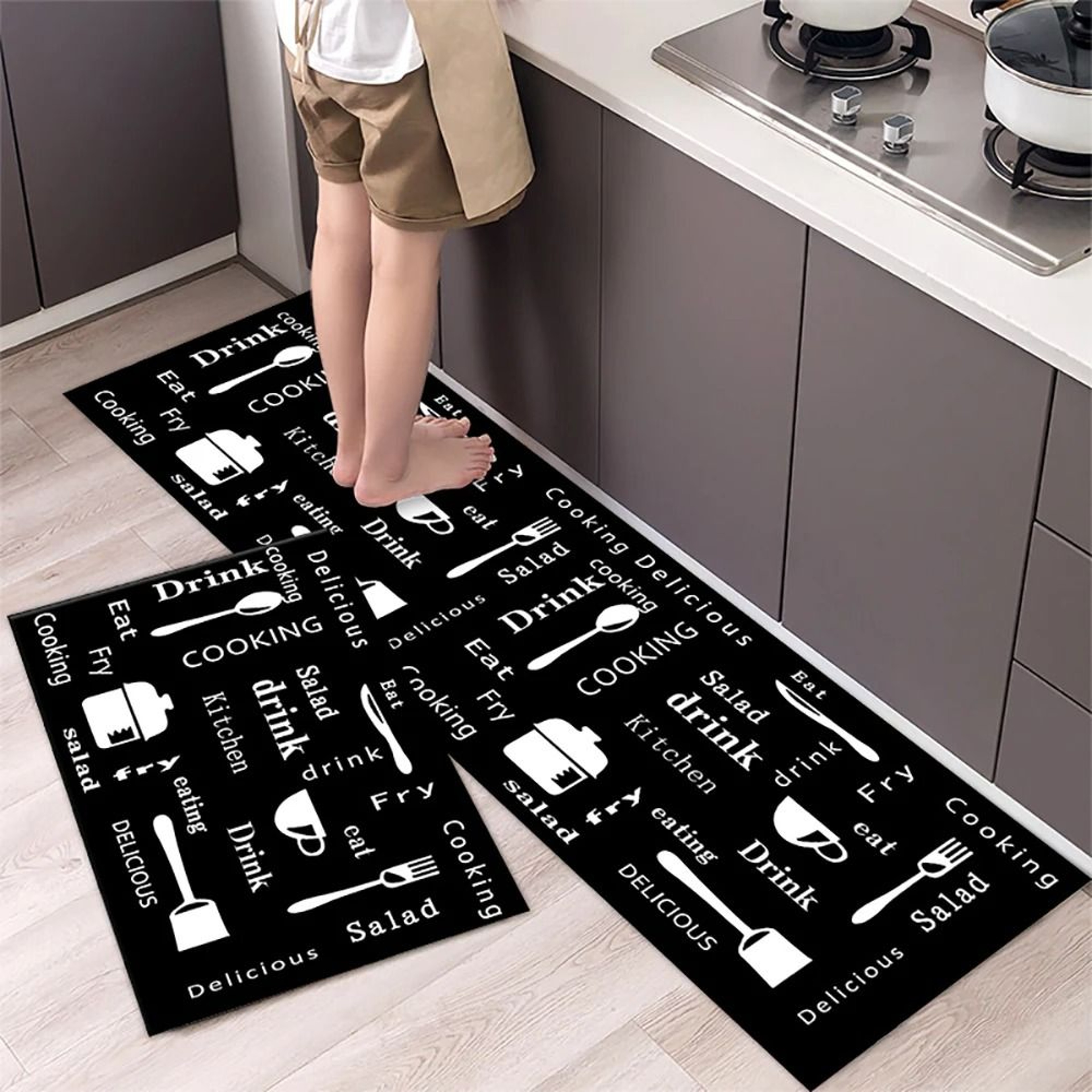 Soft Washable Non Slip Floor Mat Long Kitchen Bedside Runner Rug 5
