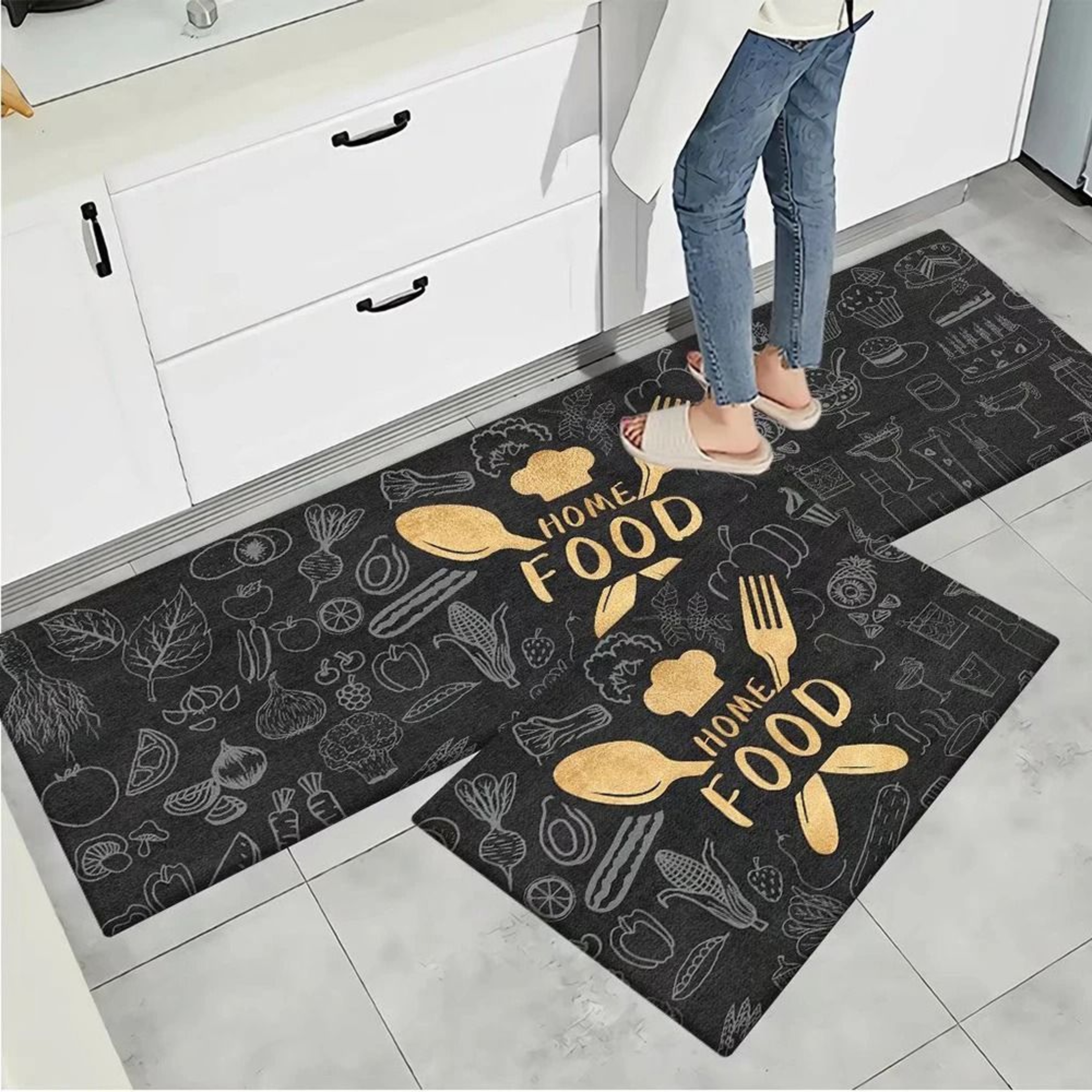 Soft Washable Non Slip Floor Mat Long Kitchen Bedside Runner Rug 7