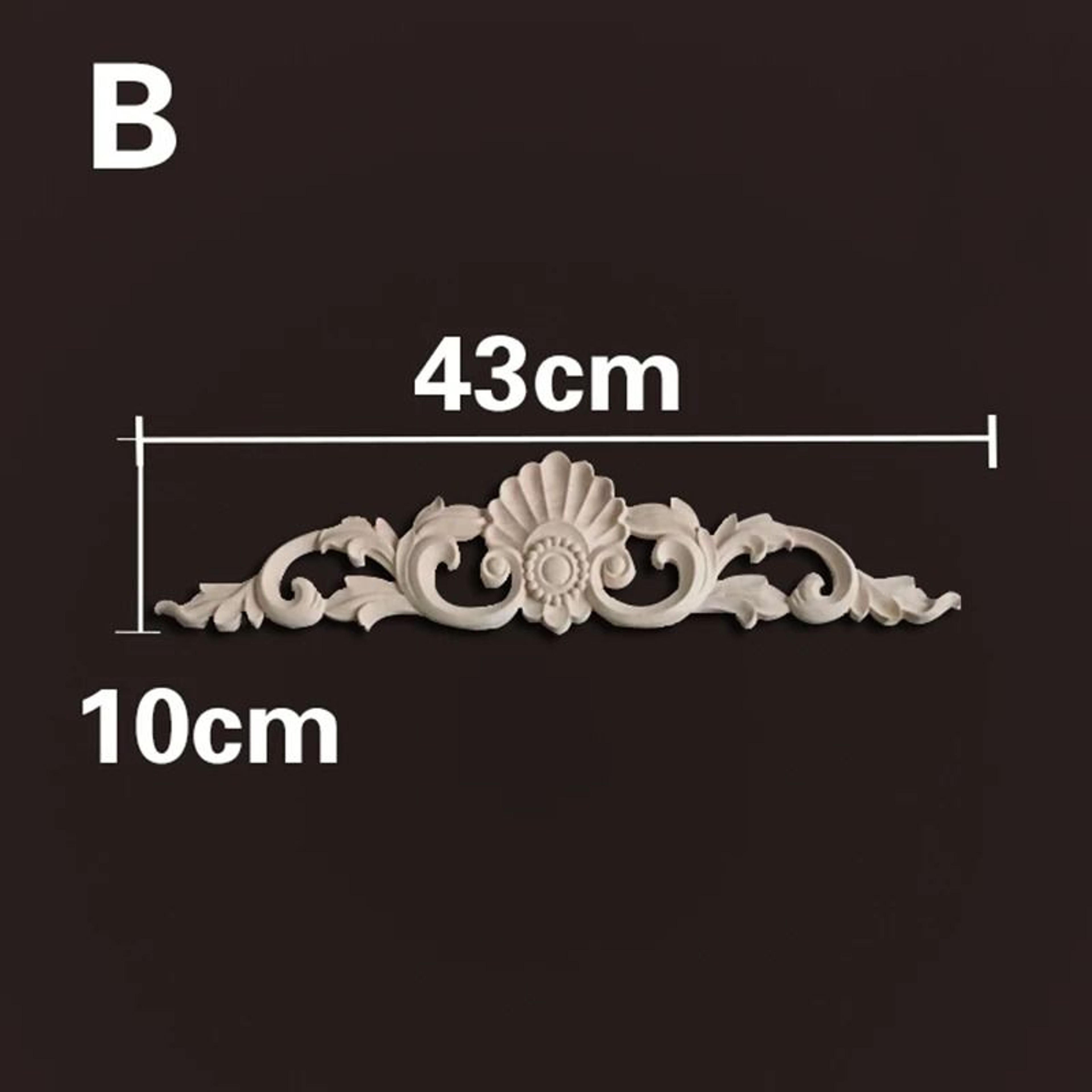 Decorative Wood Appliques Carved Furniture Onlay Trim Ornament 9