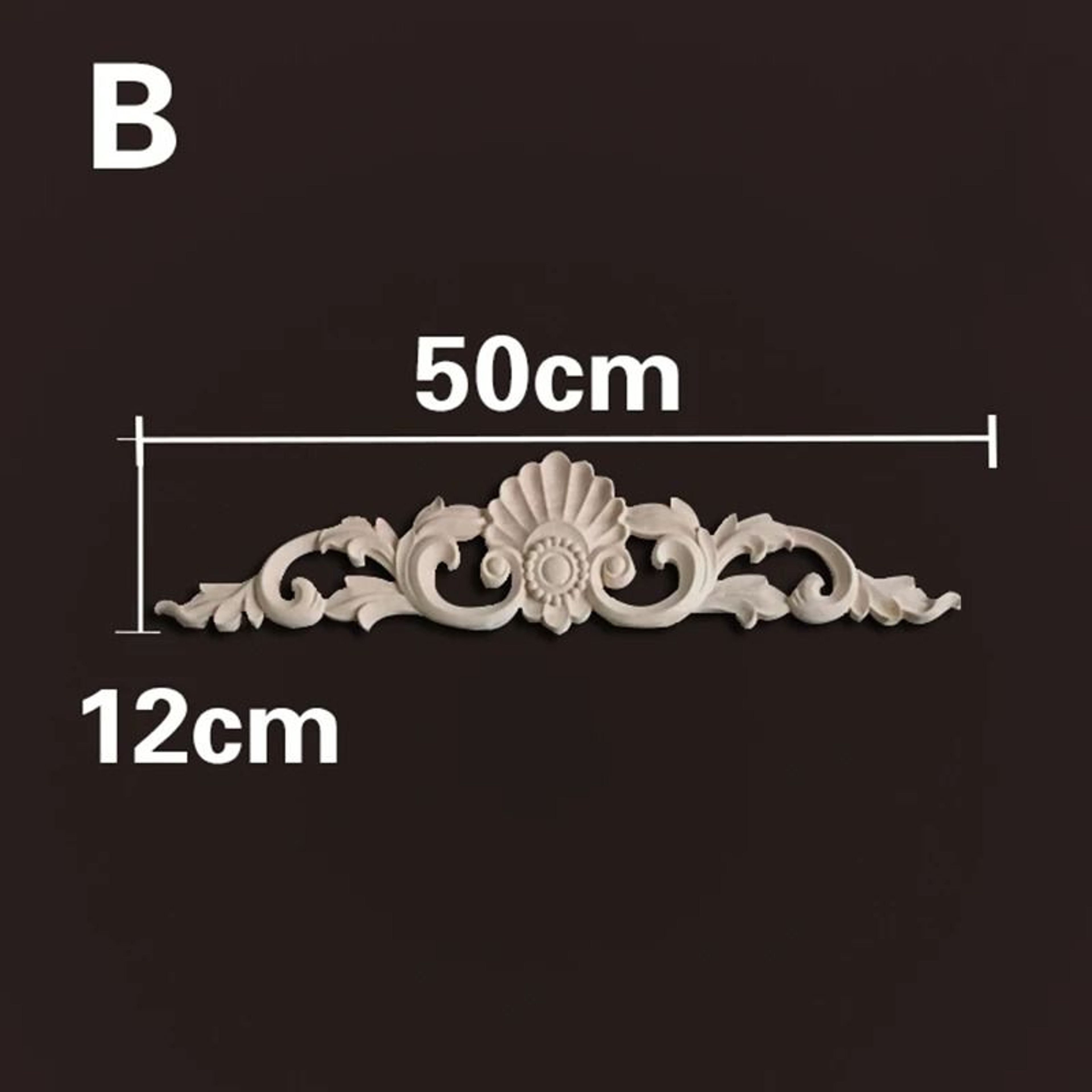 Decorative Wood Appliques Carved Furniture Onlay Trim Ornament 15